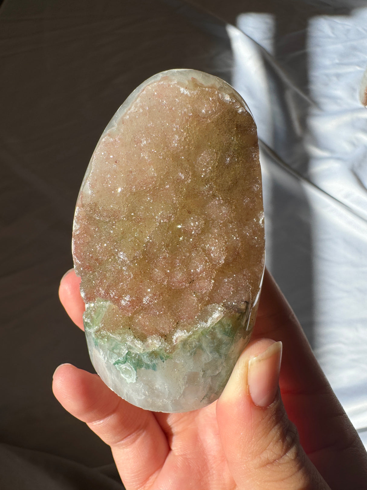 Fairy Garden Druzy Rainbow Amethyst Cut Base