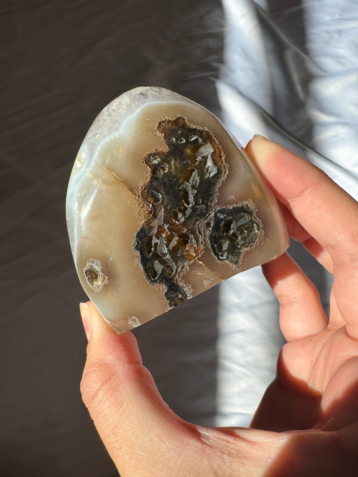 Pink and Purple Druzy Rainbow Amethyst Cut Base