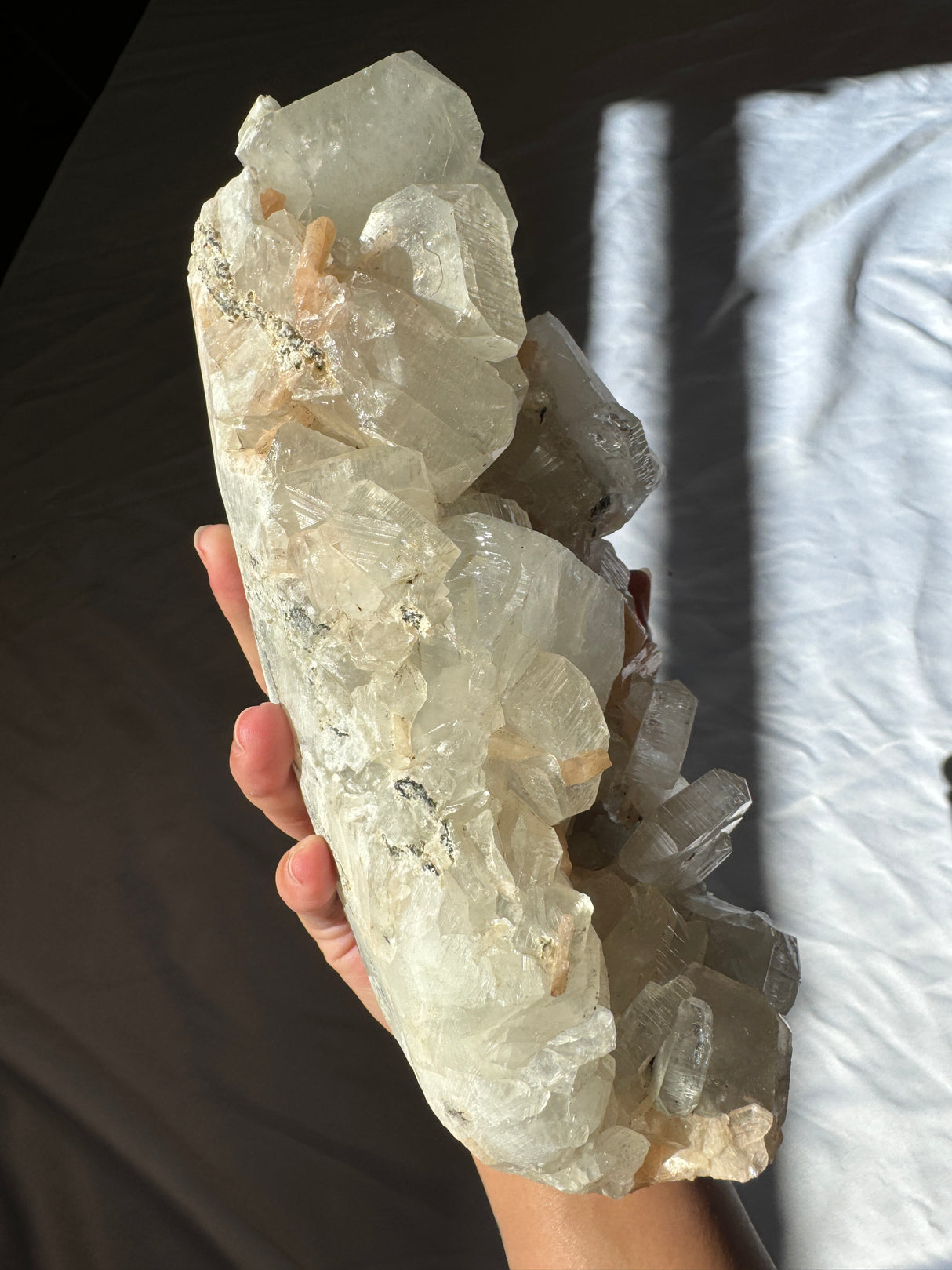 Large Apophyllite with Stilbite Cluster
