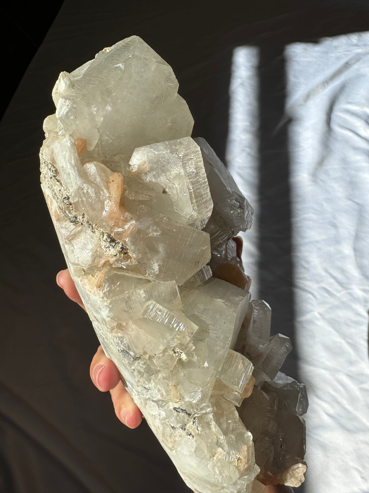 Large Apophyllite with Stilbite Cluster