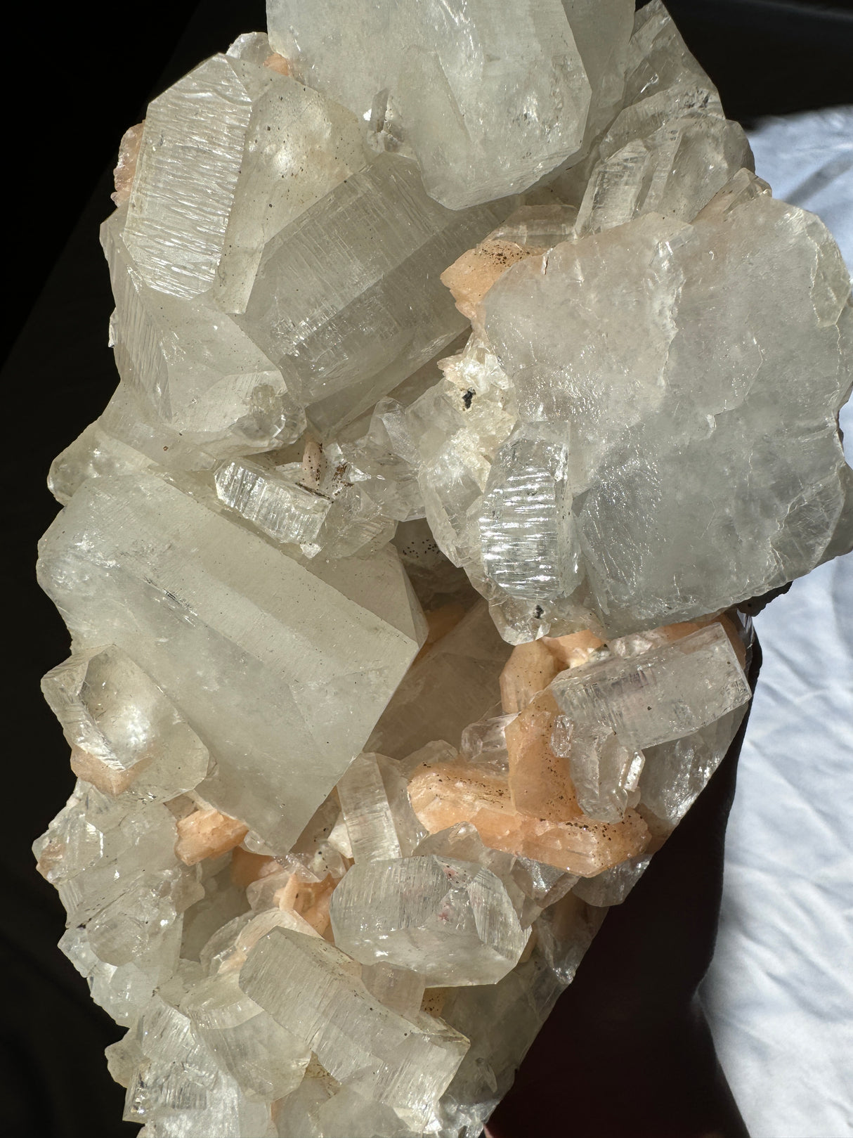 Large Apophyllite with Stilbite Cluster