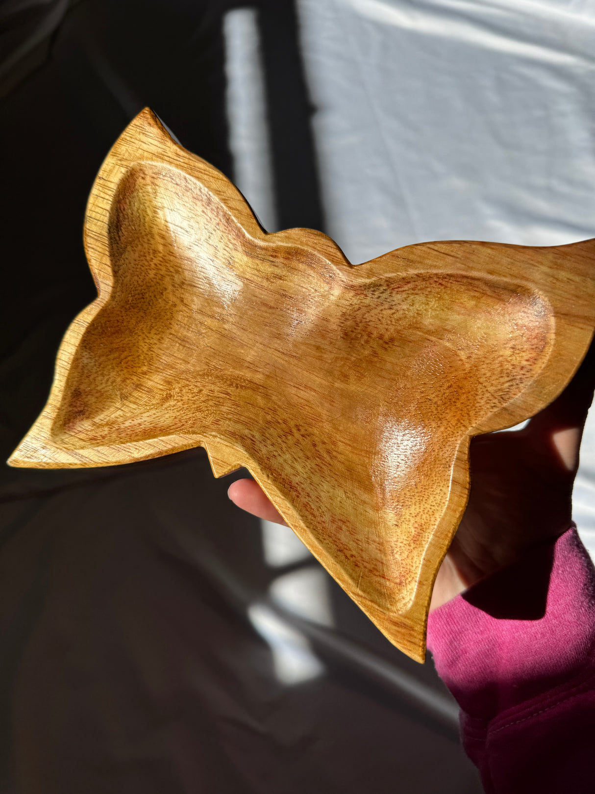 Wooden Butterfly Bowl