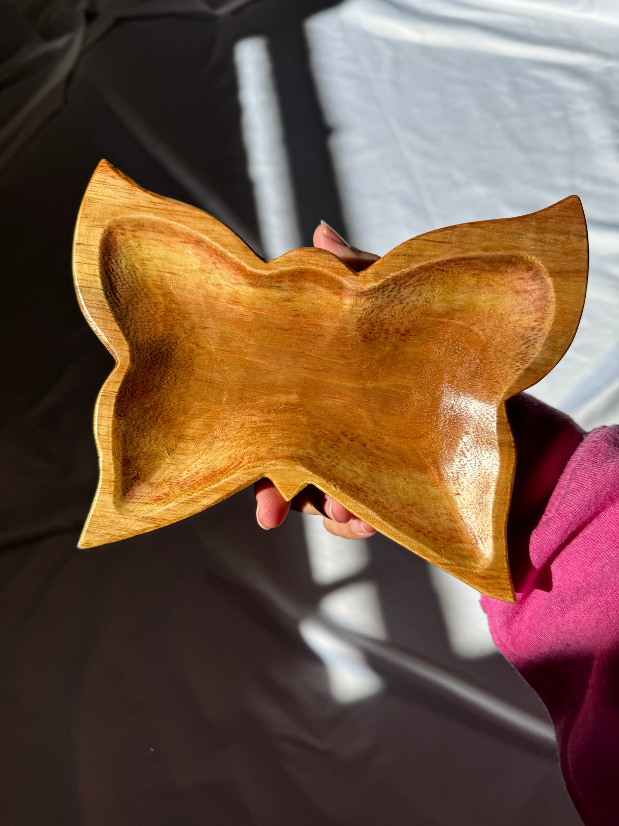 Wooden Butterfly Bowl