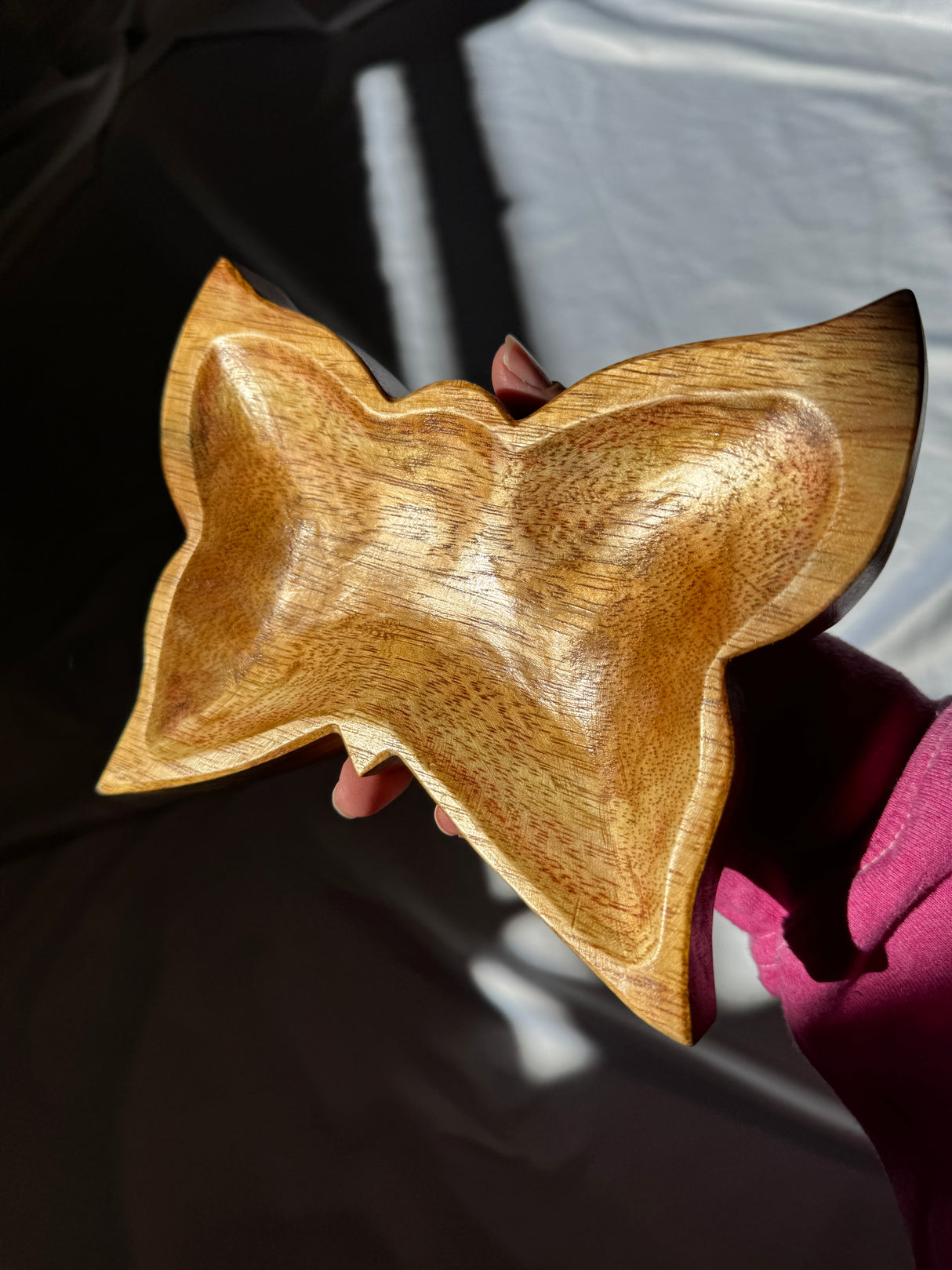 Wooden Butterfly Bowl