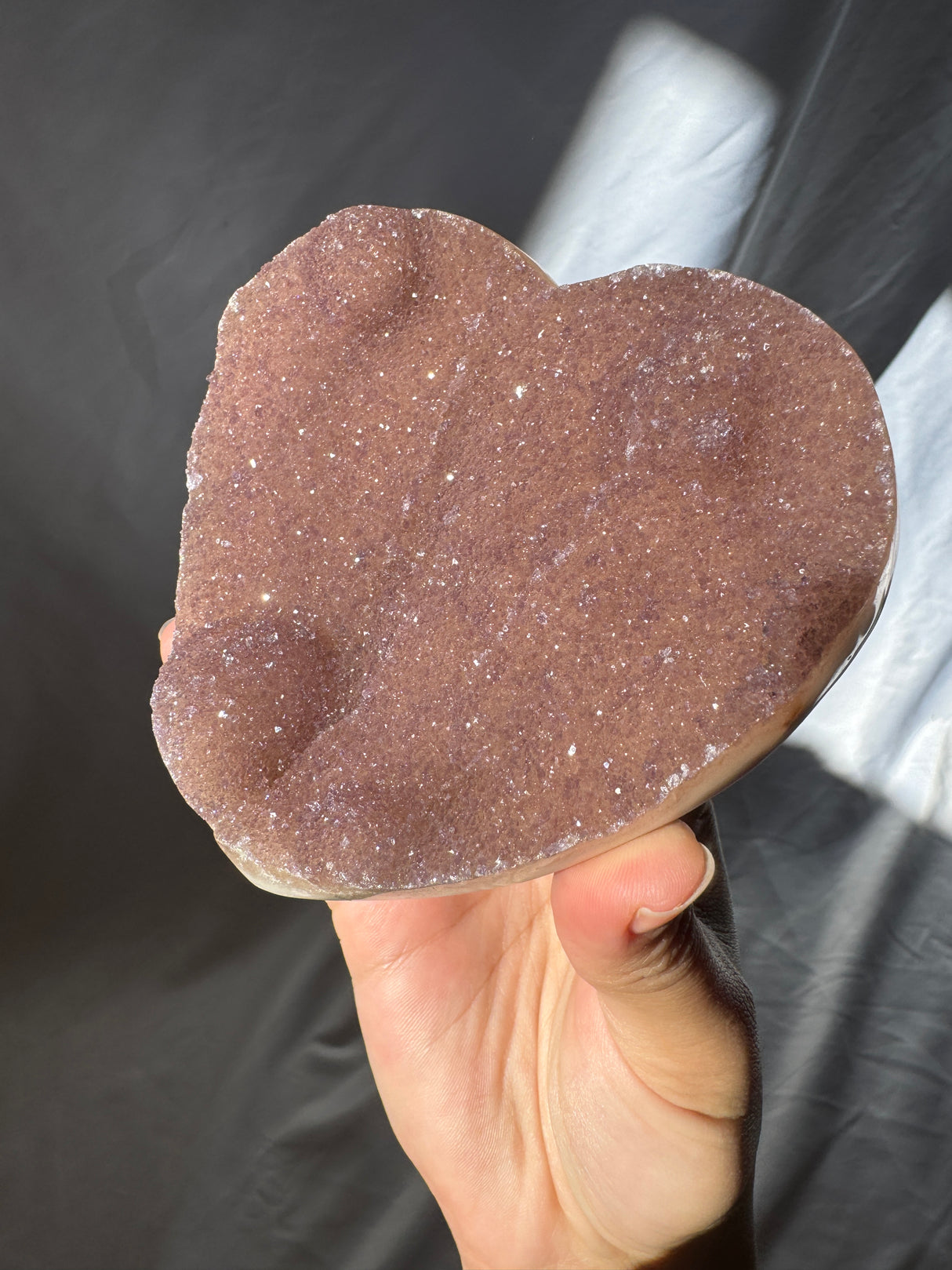 Sugar Druzy Rainbow Amethyst Heart