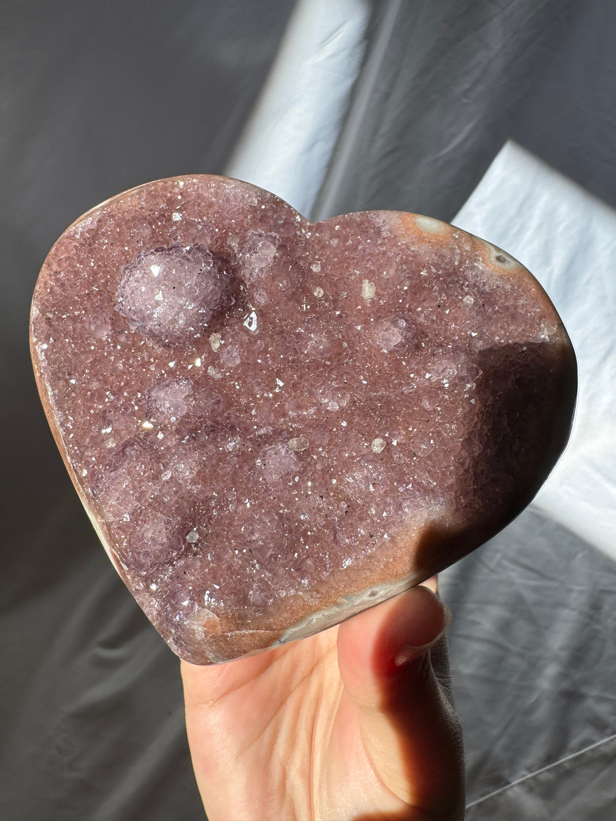 Berry Rainbow Amethyst Heart