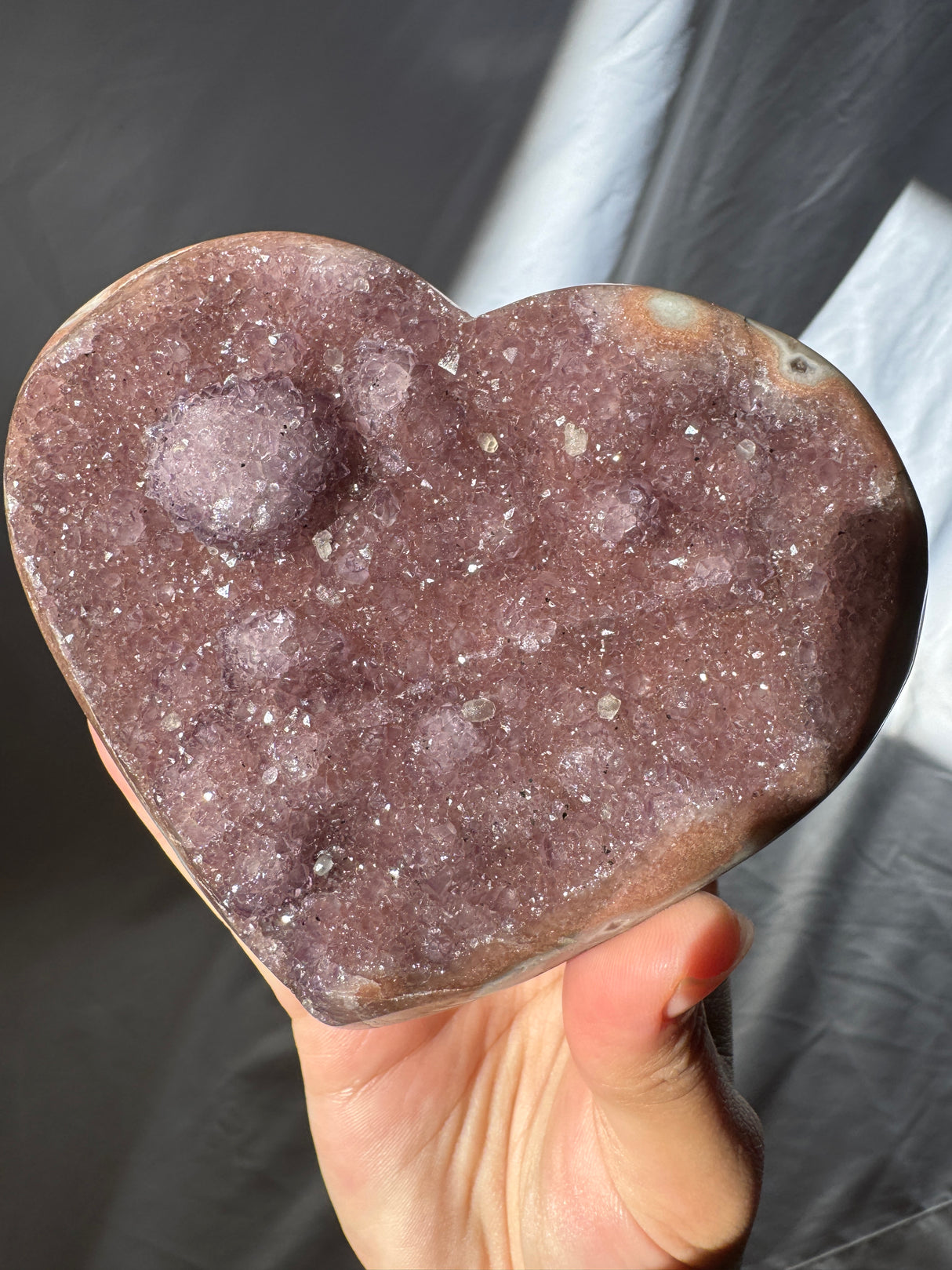 Berry Rainbow Amethyst Heart