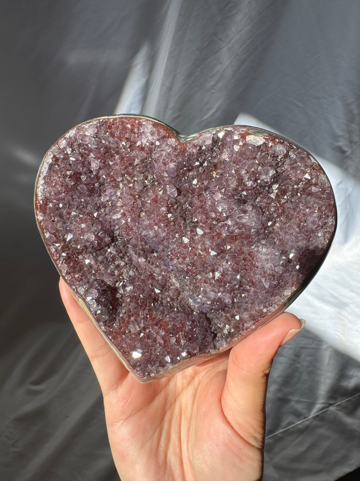 Rainbow Amethyst Heart