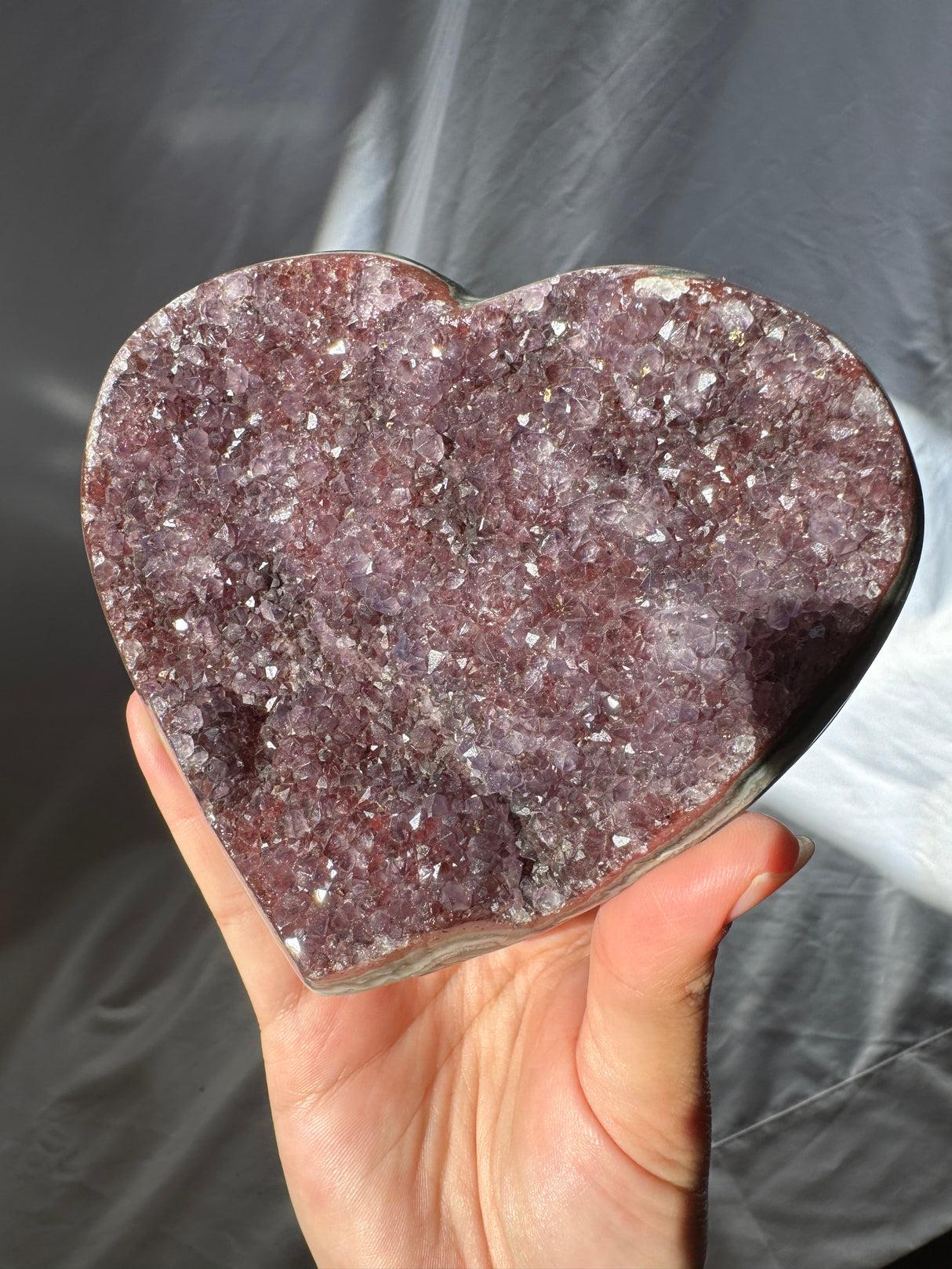 Rainbow Amethyst Heart