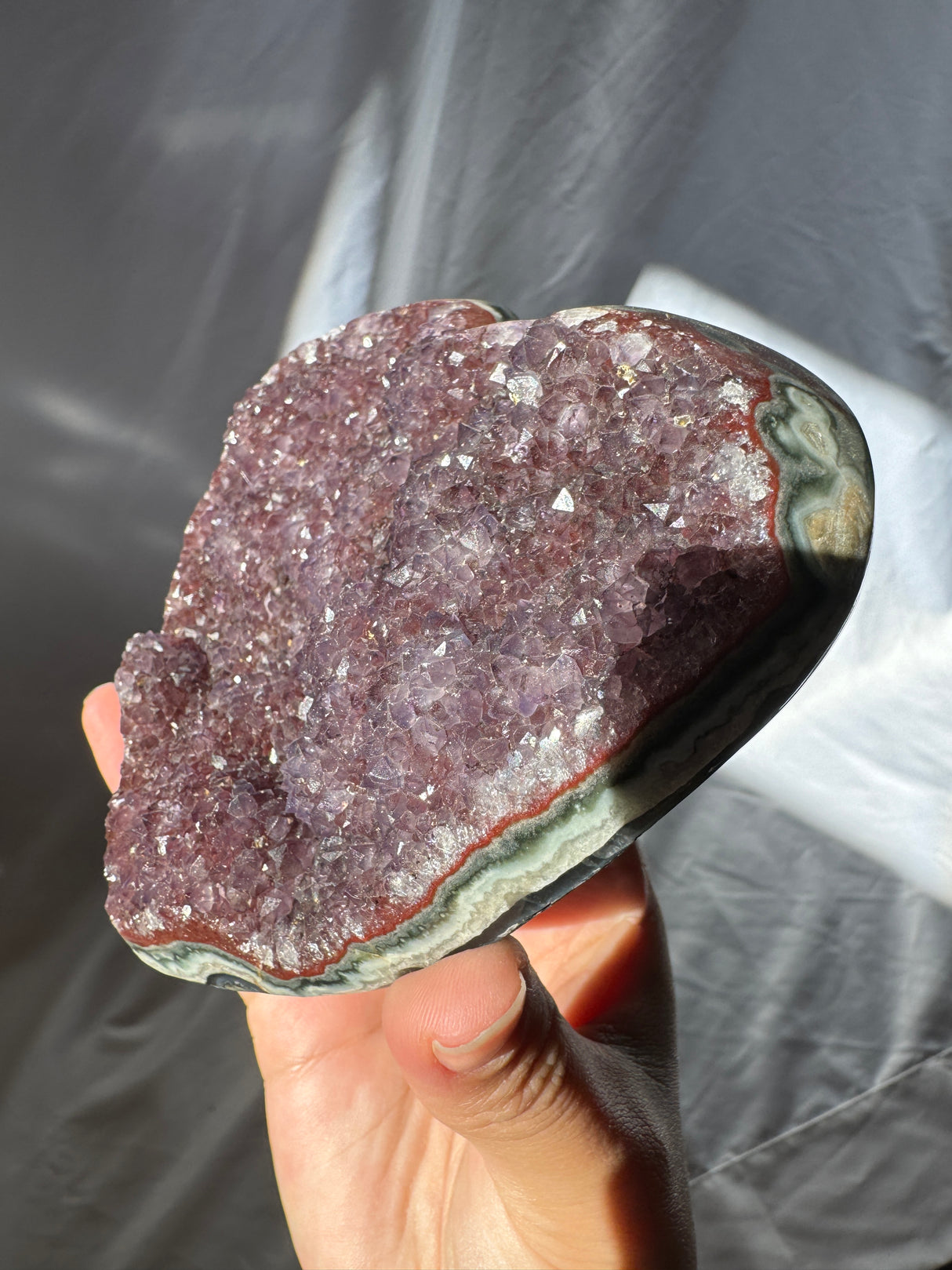 Rainbow Amethyst Heart