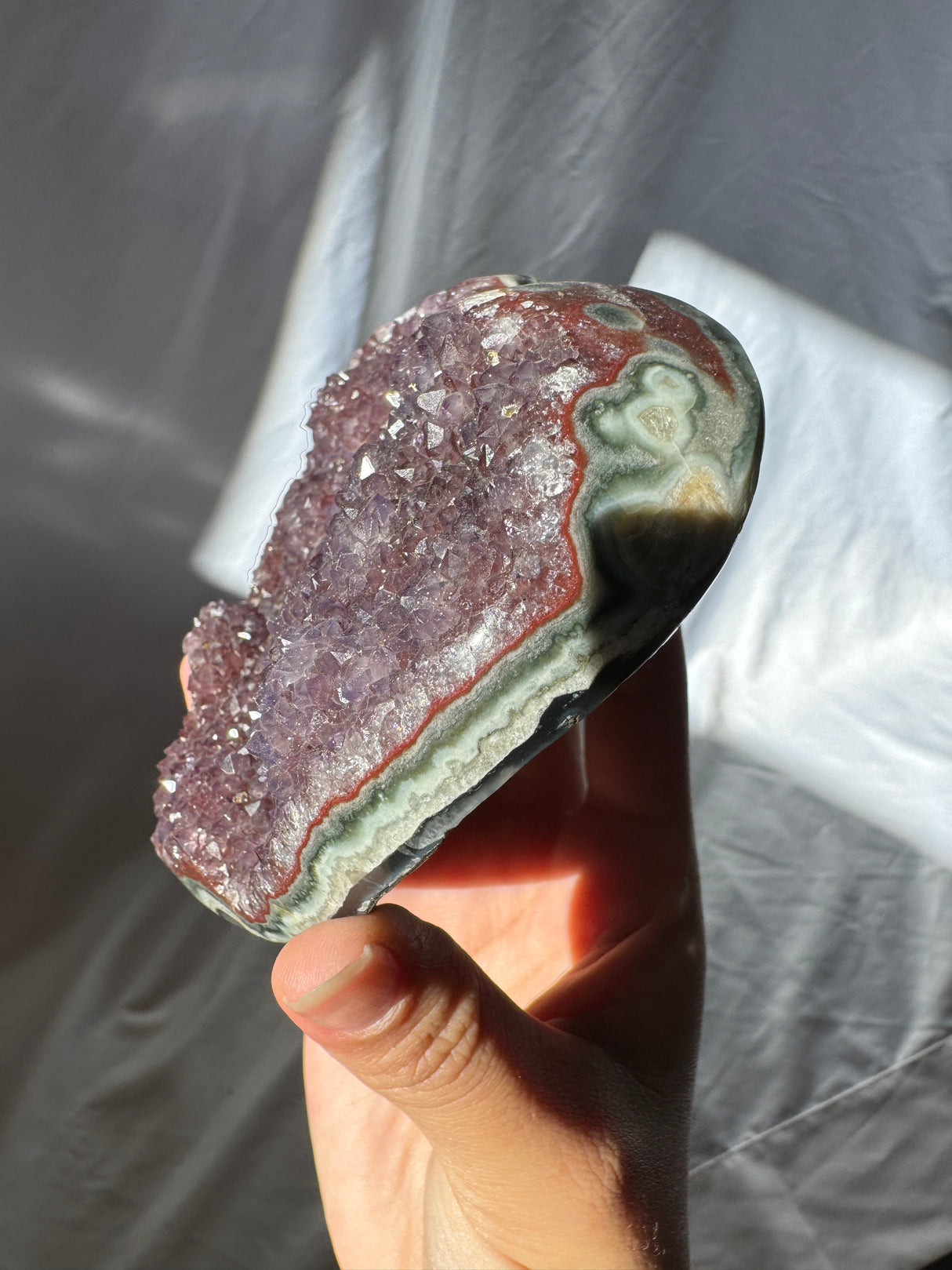 Rainbow Amethyst Heart