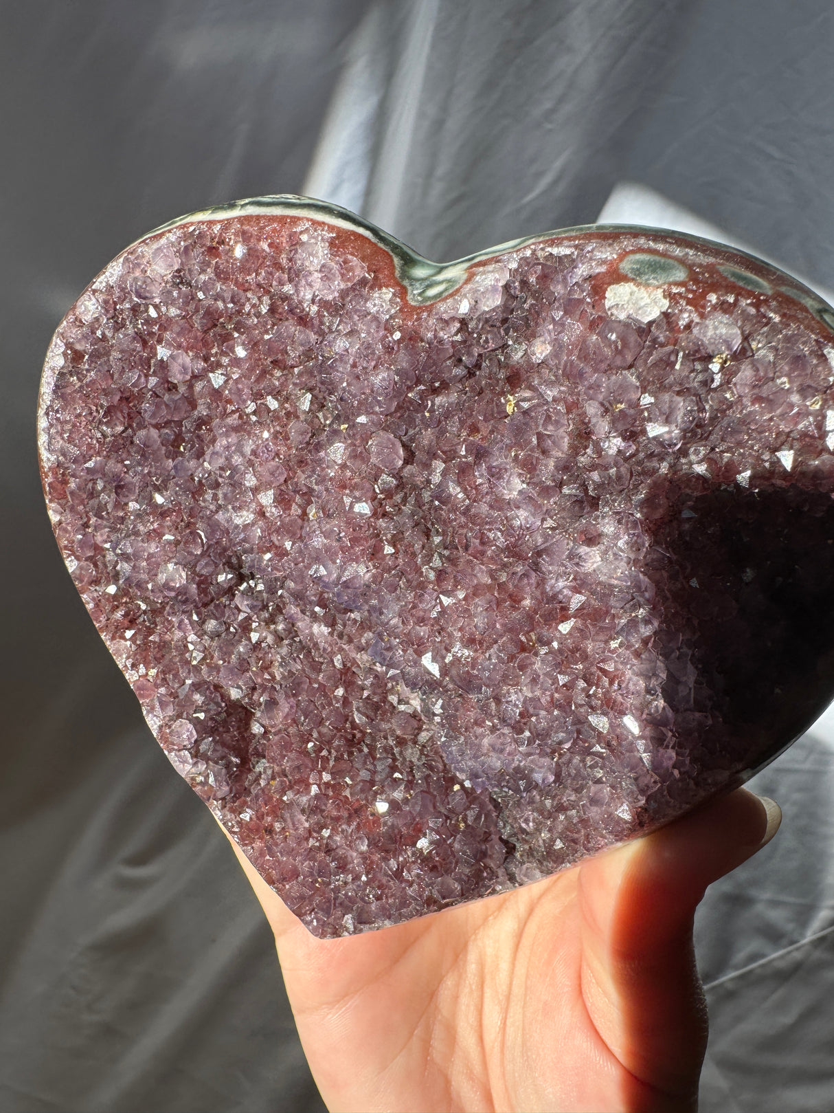 Rainbow Amethyst Heart