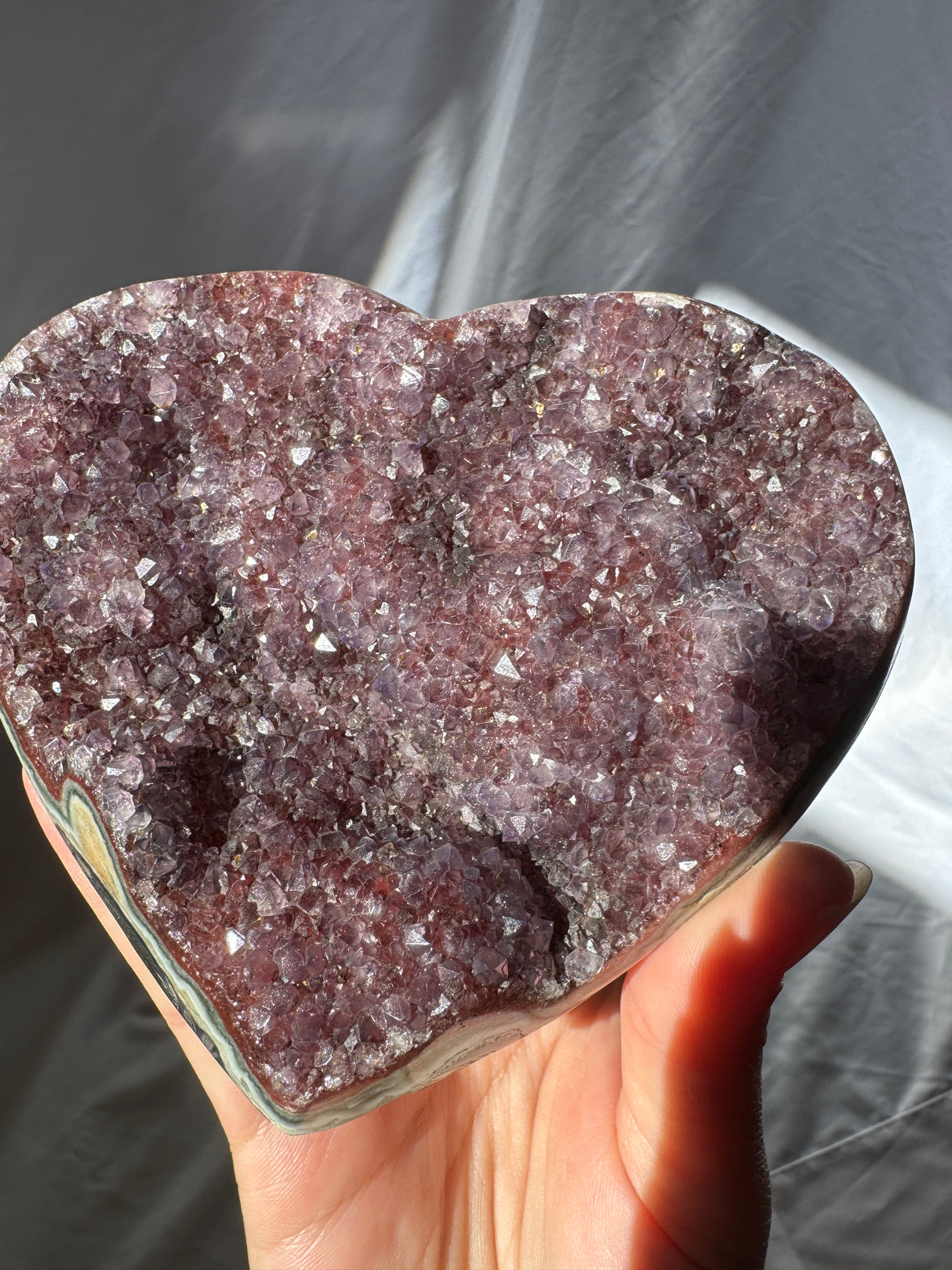 Rainbow Amethyst Heart