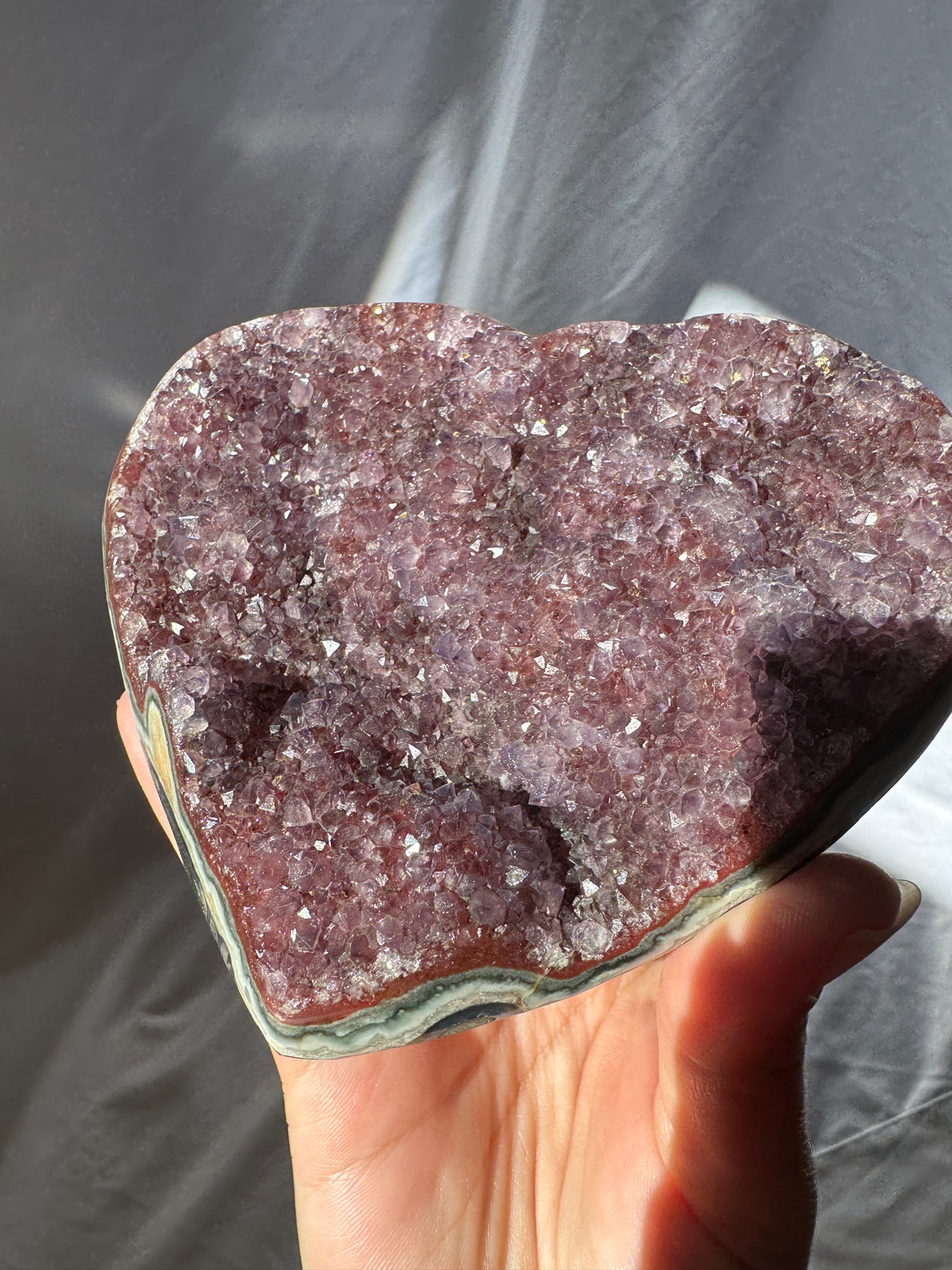 Rainbow Amethyst Heart