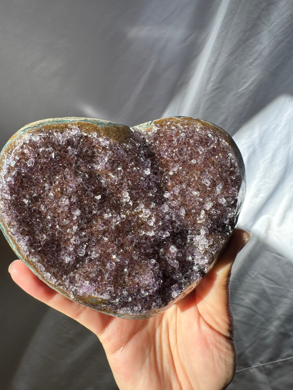 Rainbow Amethyst Heart