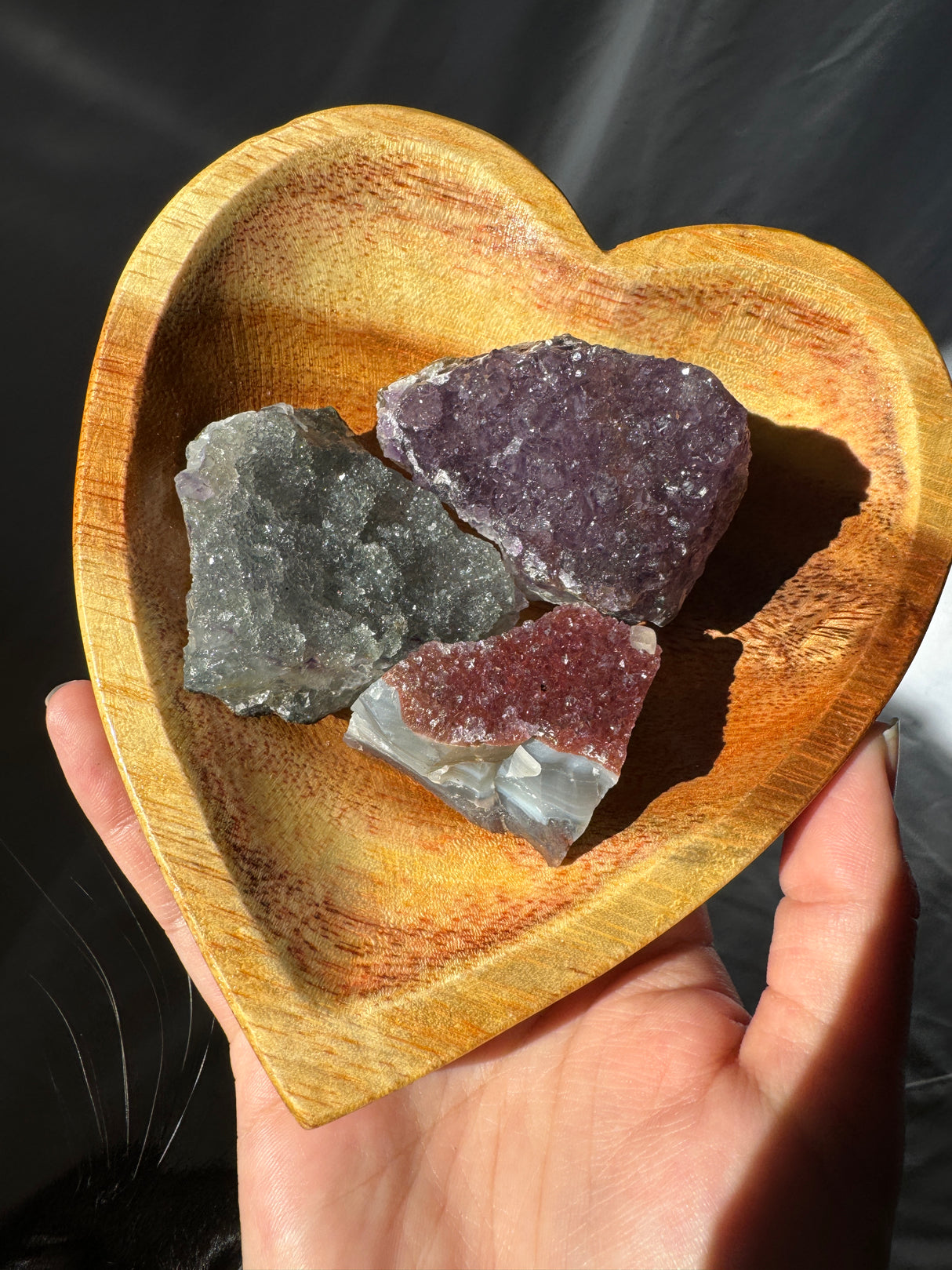 Raw Rainbow Amethyst Set (Bowl not included)