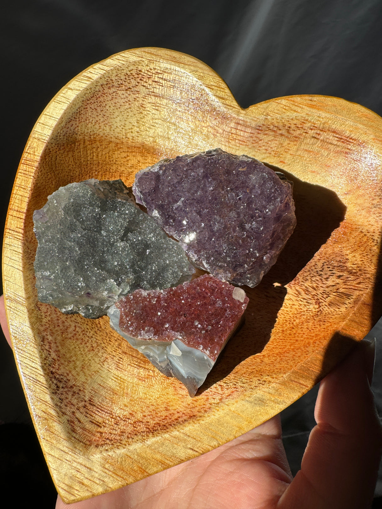 Raw Rainbow Amethyst Set (Bowl not included)