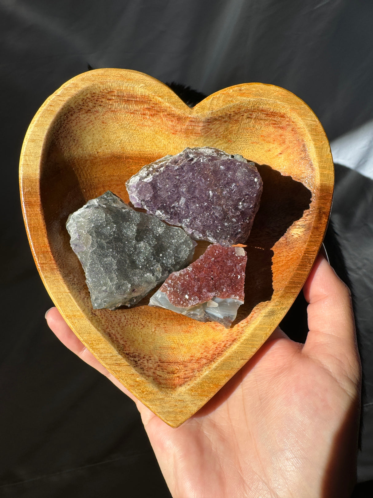 Raw Rainbow Amethyst Set (Bowl not included)