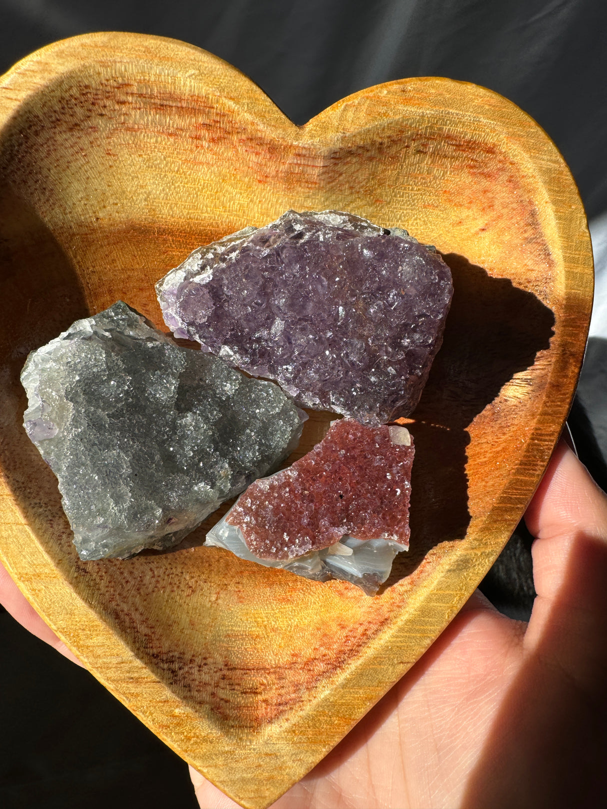 Raw Rainbow Amethyst Set (Bowl not included)