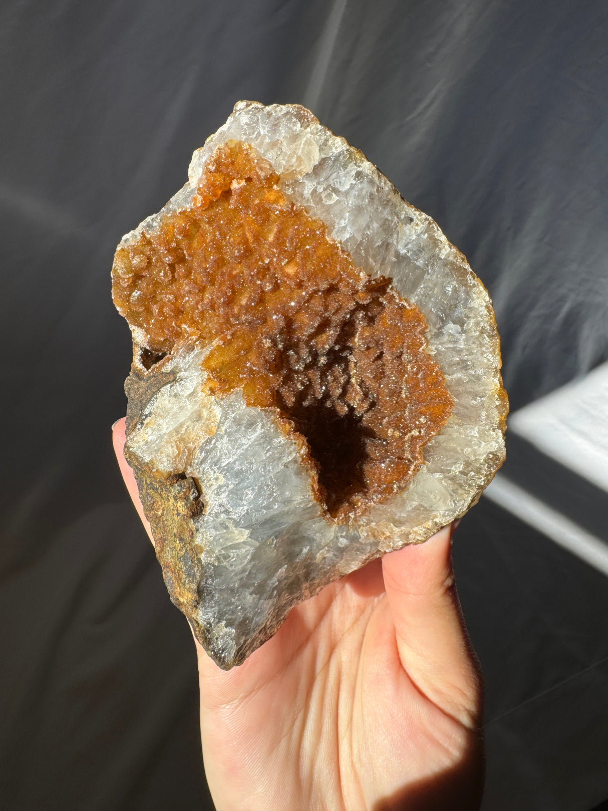 Copper Raw Sugar Druzy Rainbow Amethyst