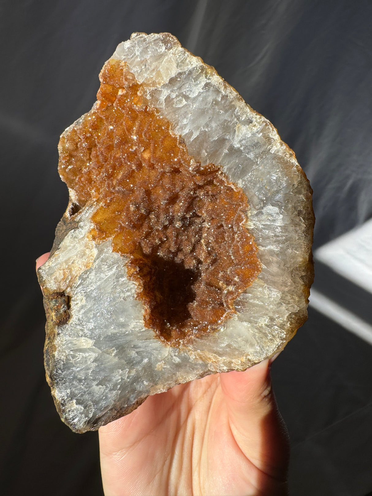 Copper Raw Sugar Druzy Rainbow Amethyst