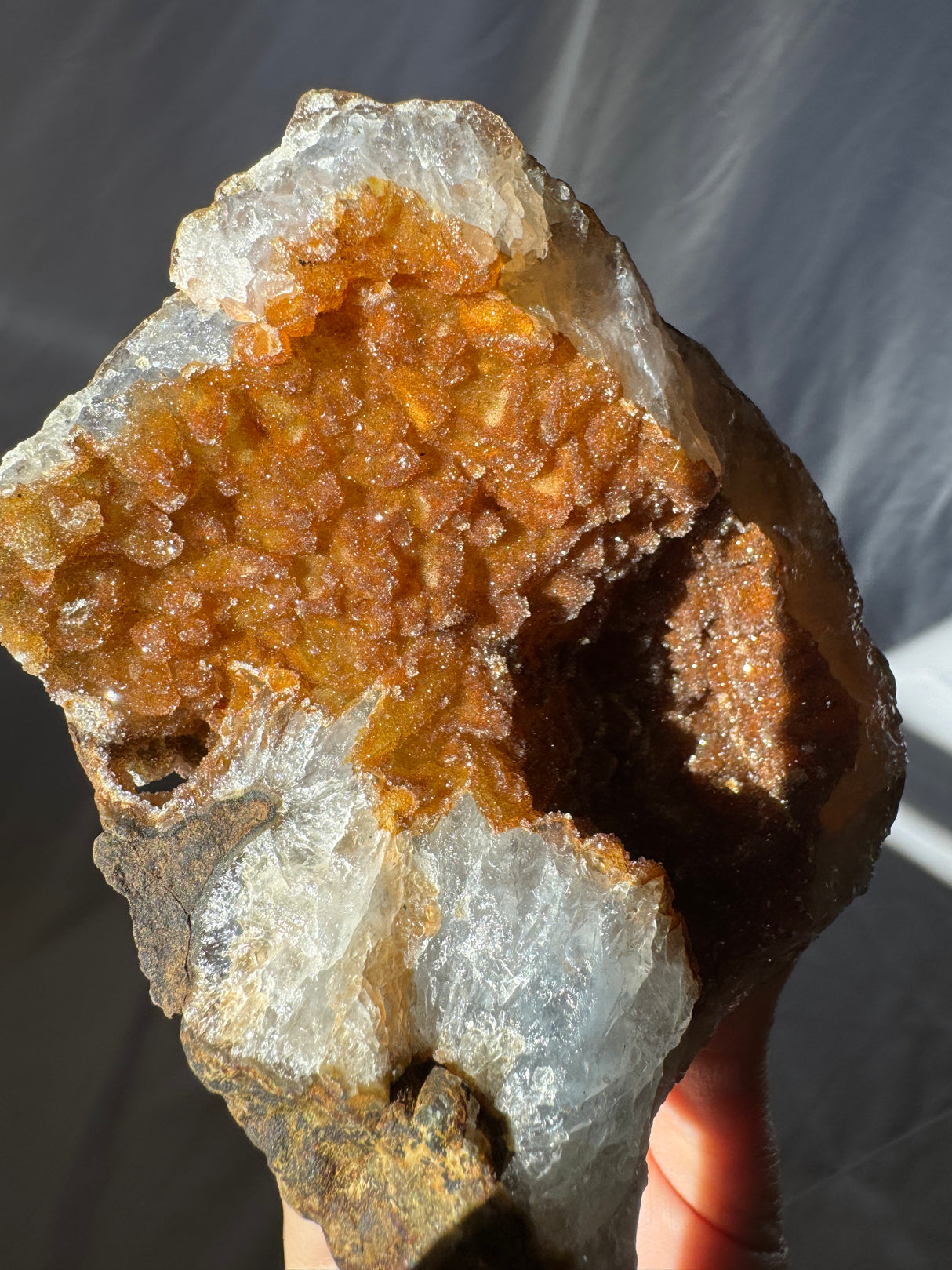 Copper Raw Sugar Druzy Rainbow Amethyst