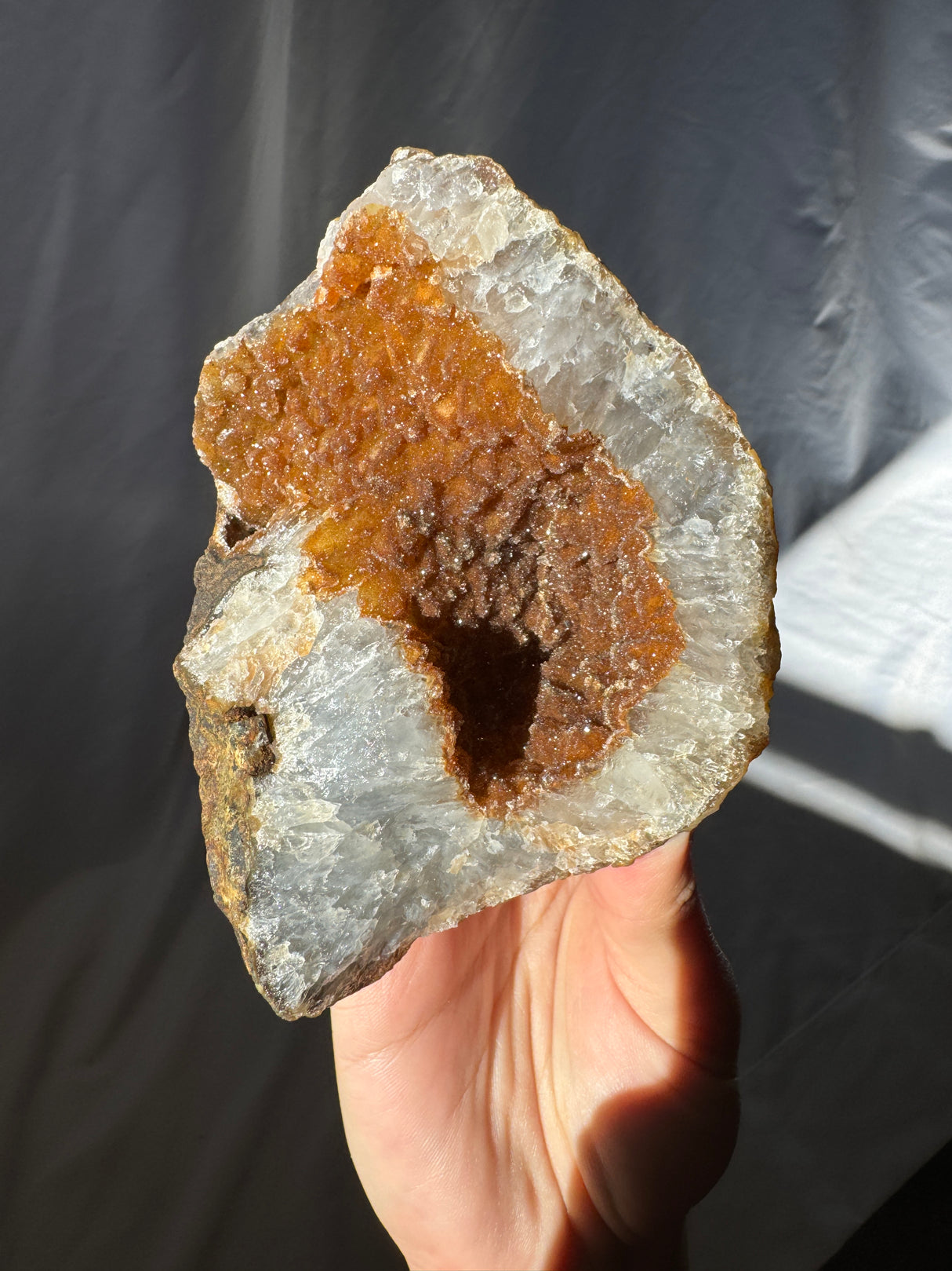 Copper Raw Sugar Druzy Rainbow Amethyst