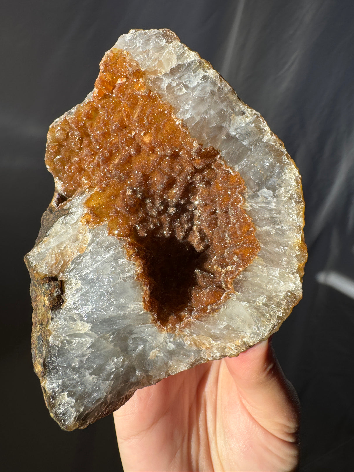 Copper Raw Sugar Druzy Rainbow Amethyst