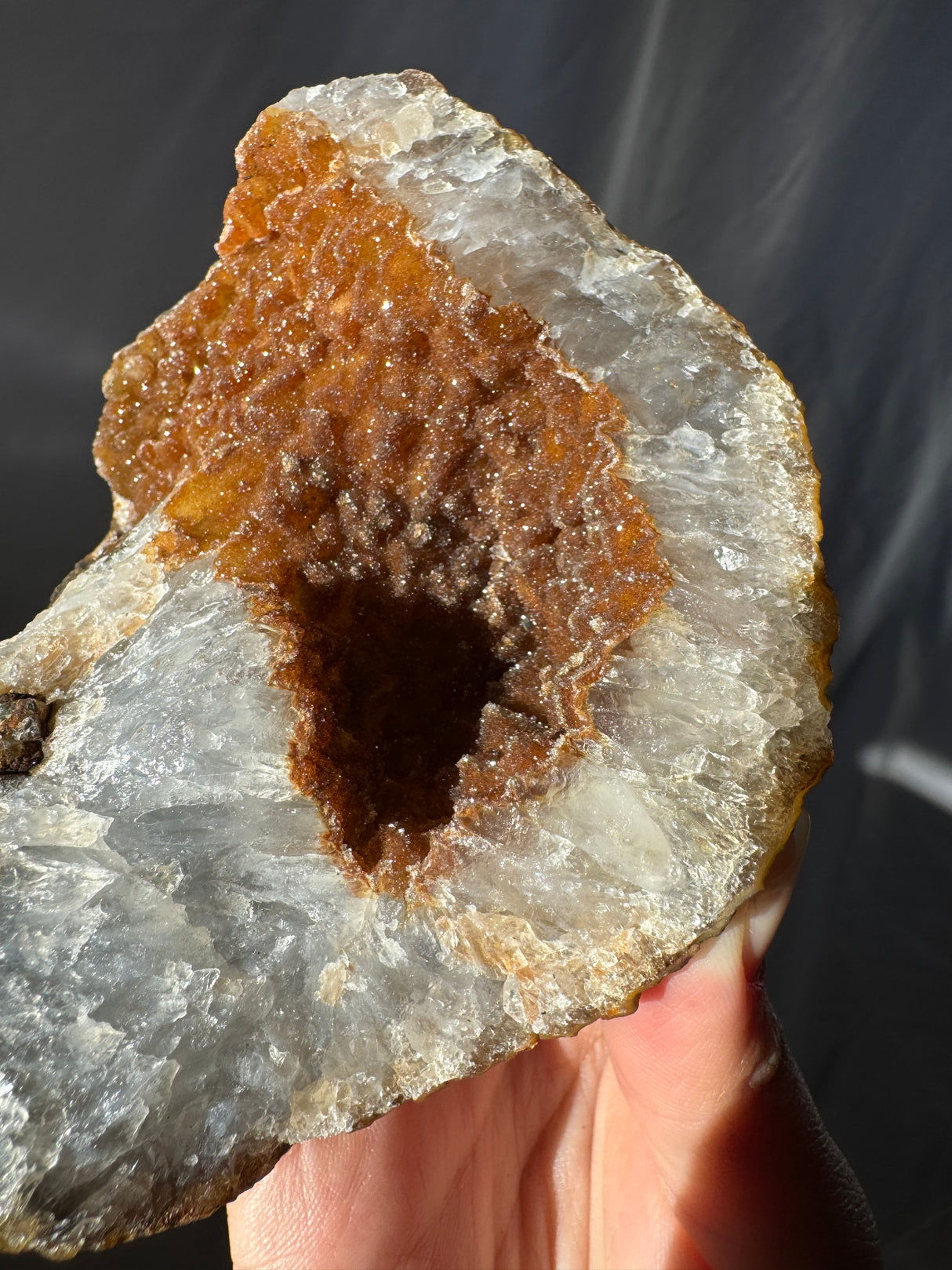 Copper Raw Sugar Druzy Rainbow Amethyst