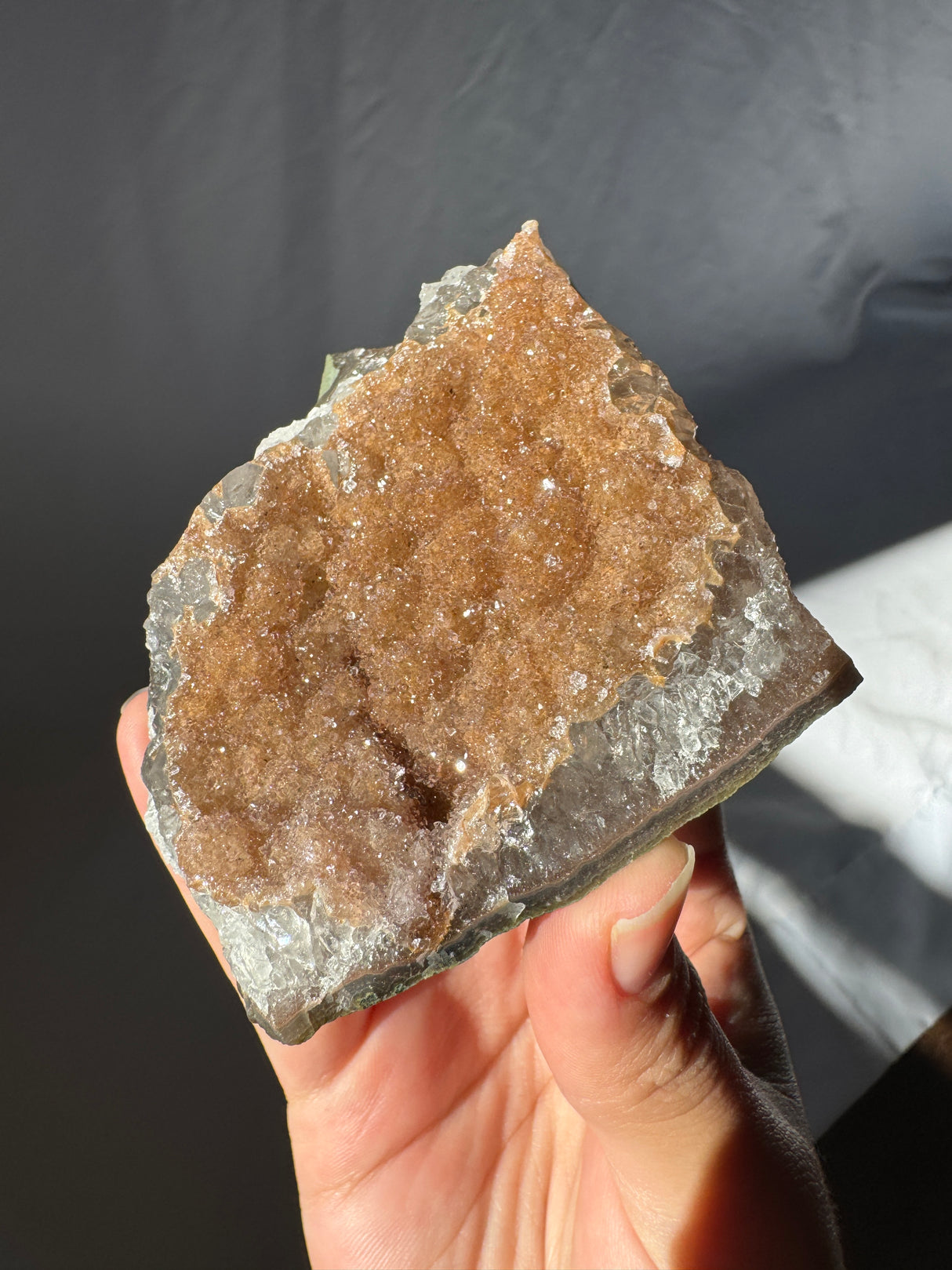 Bronze Druzy Raw Rainbow Amethyst