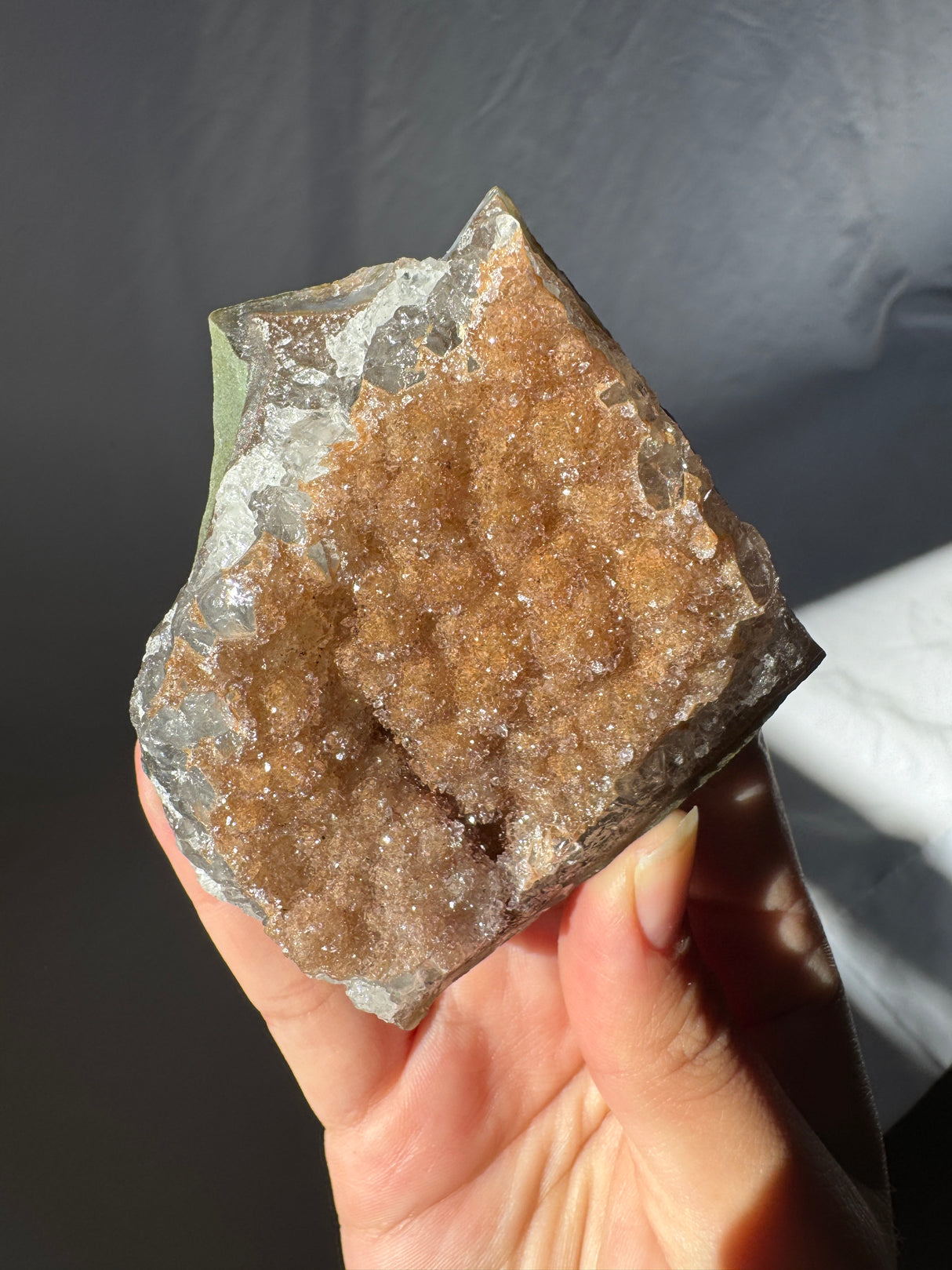 Bronze Druzy Raw Rainbow Amethyst