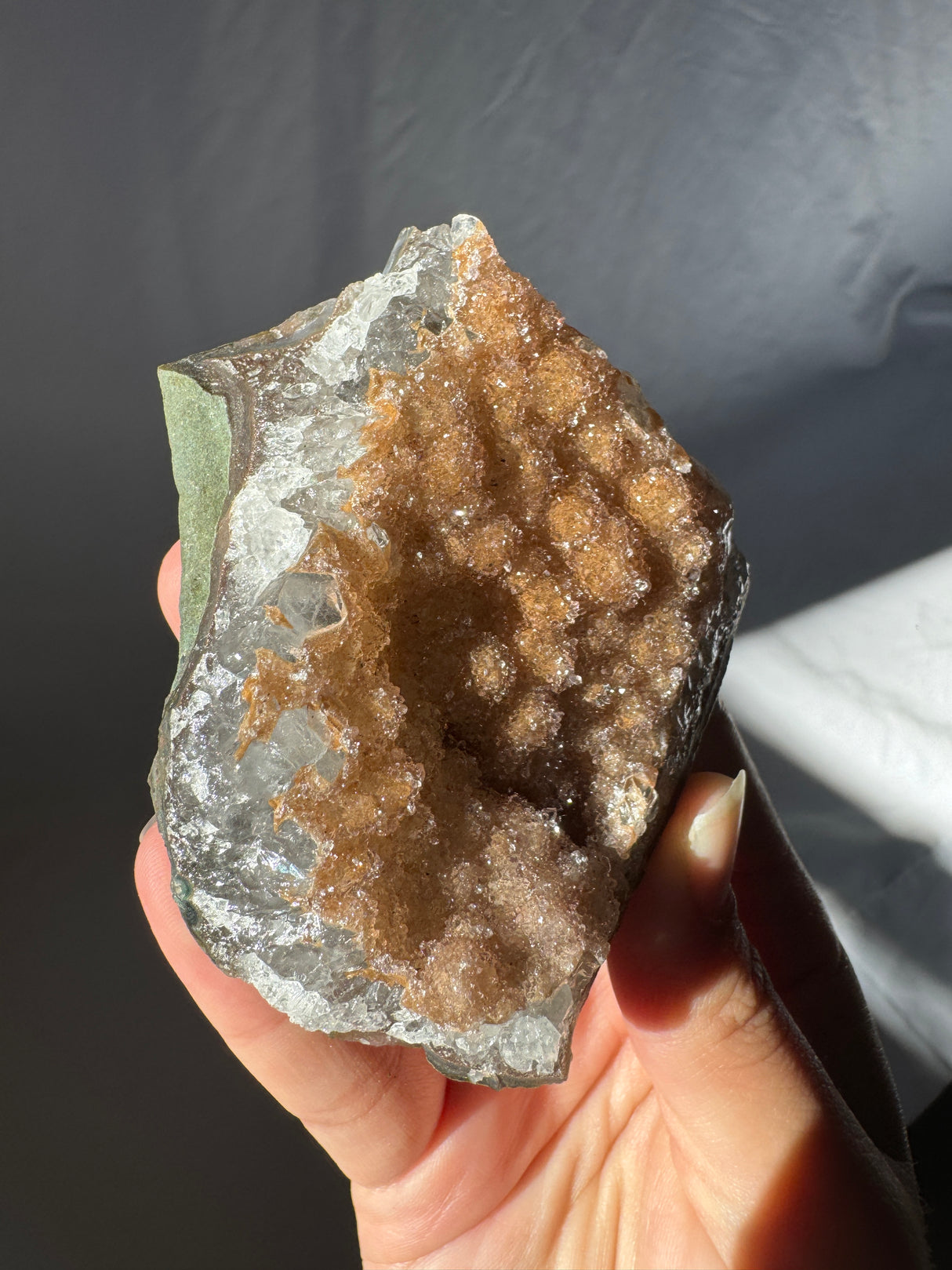 Bronze Druzy Raw Rainbow Amethyst