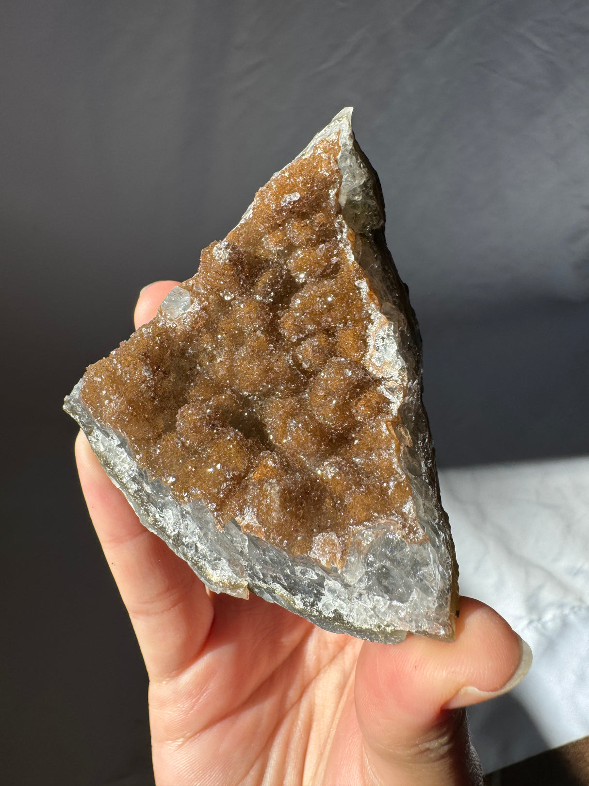 Chocolate Druzy Raw Rainbow Amethyst