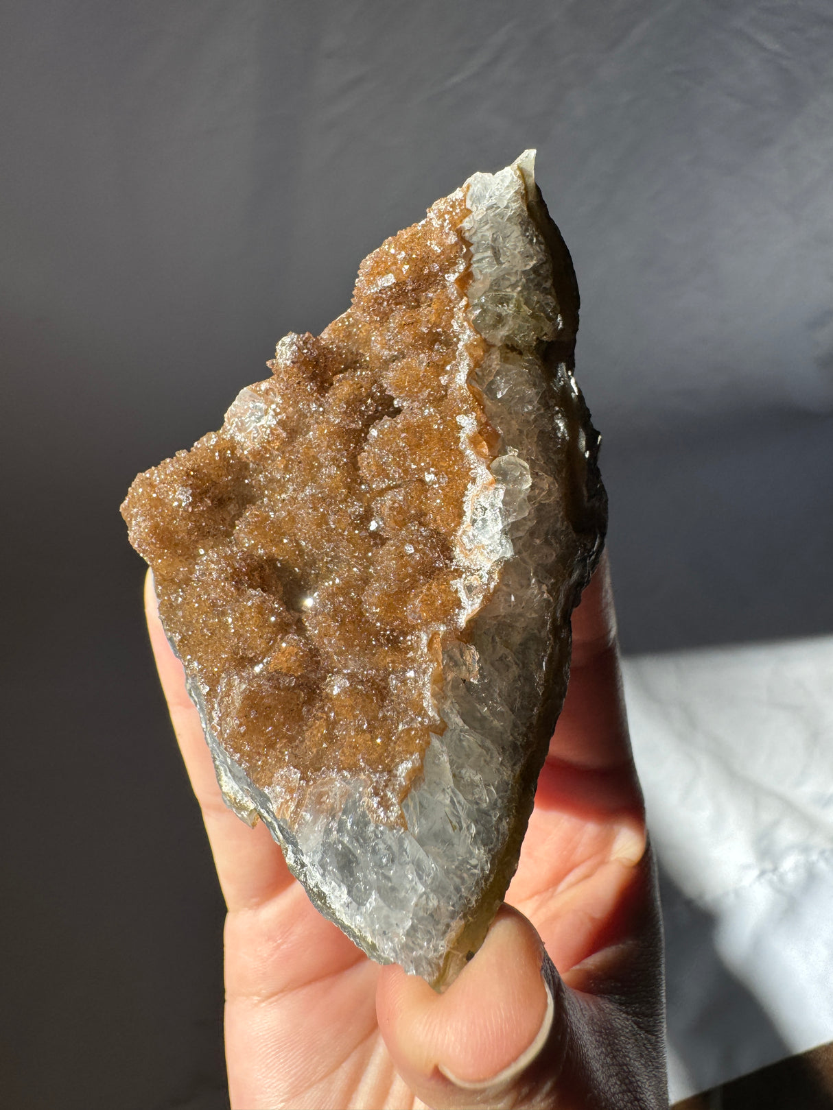 Chocolate Druzy Raw Rainbow Amethyst