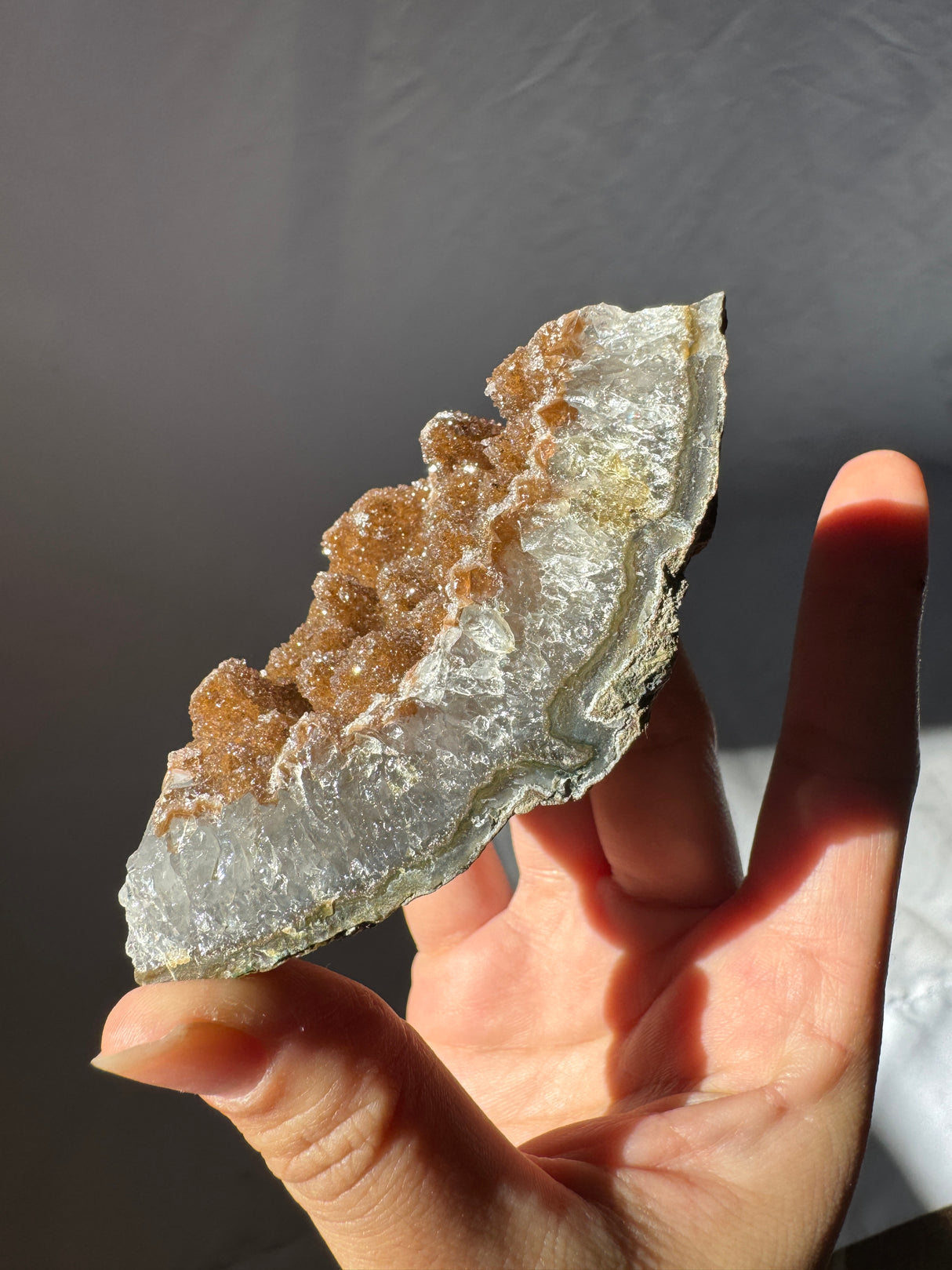 Chocolate Druzy Raw Rainbow Amethyst