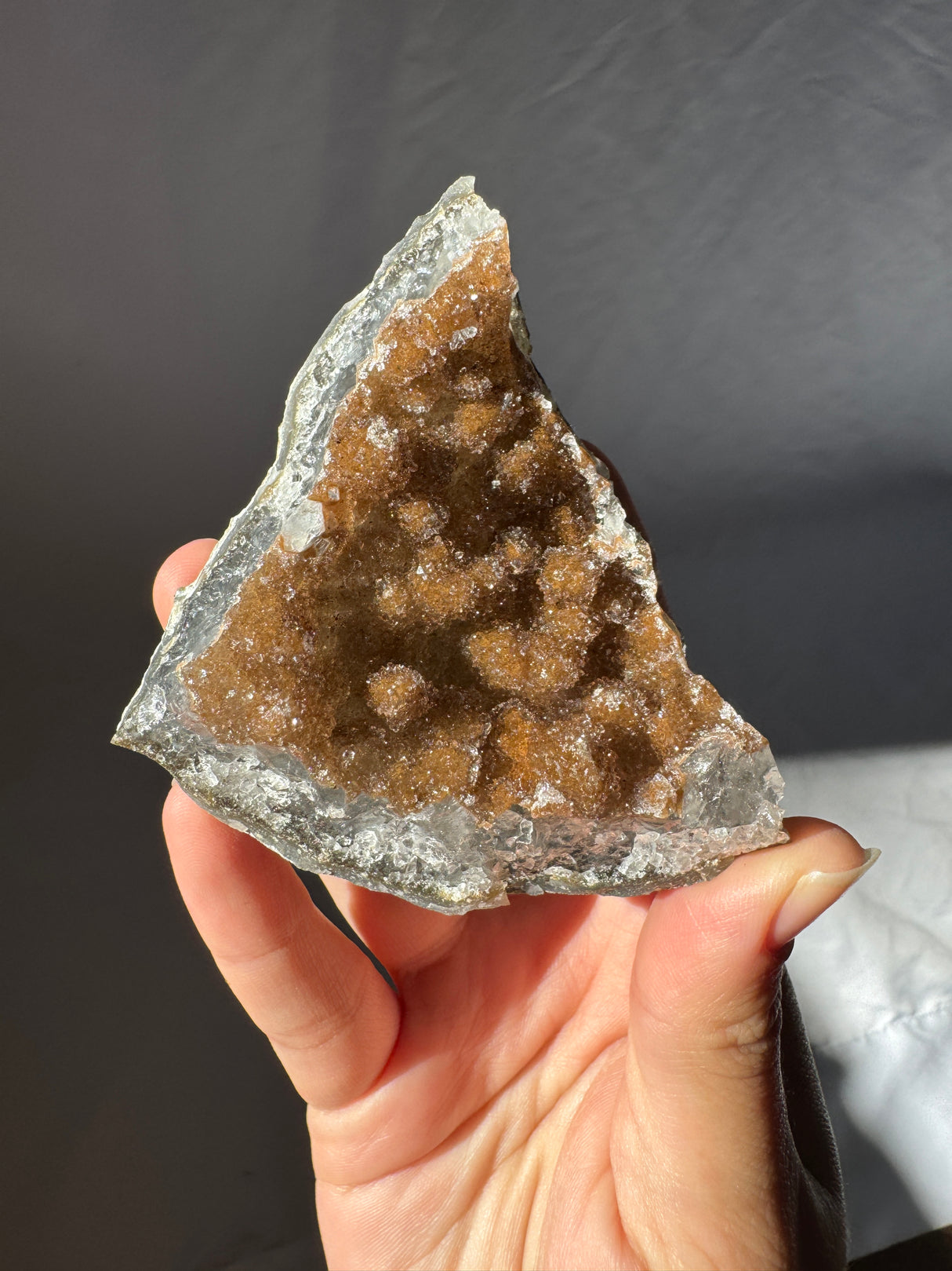 Chocolate Druzy Raw Rainbow Amethyst