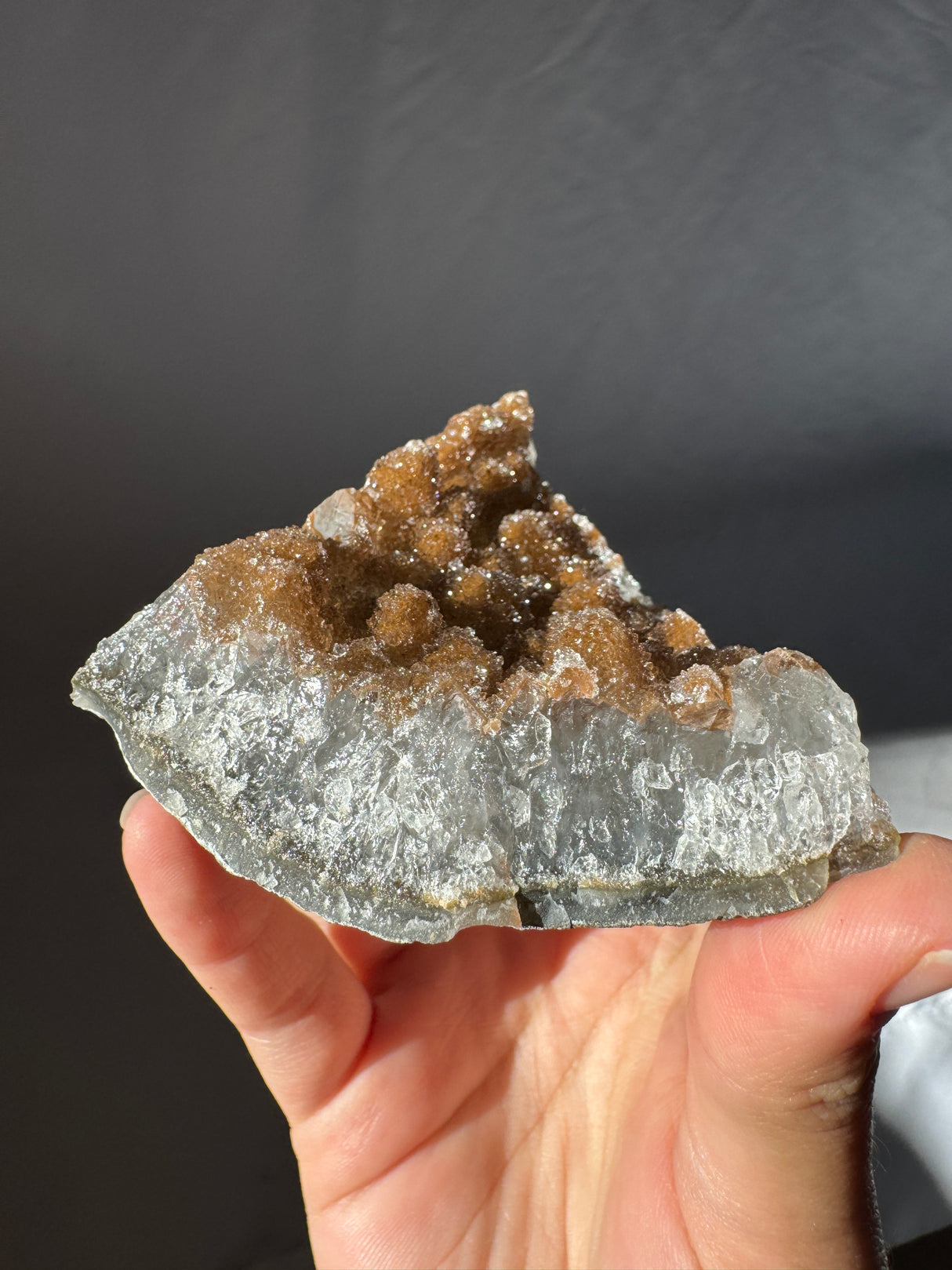 Chocolate Druzy Raw Rainbow Amethyst