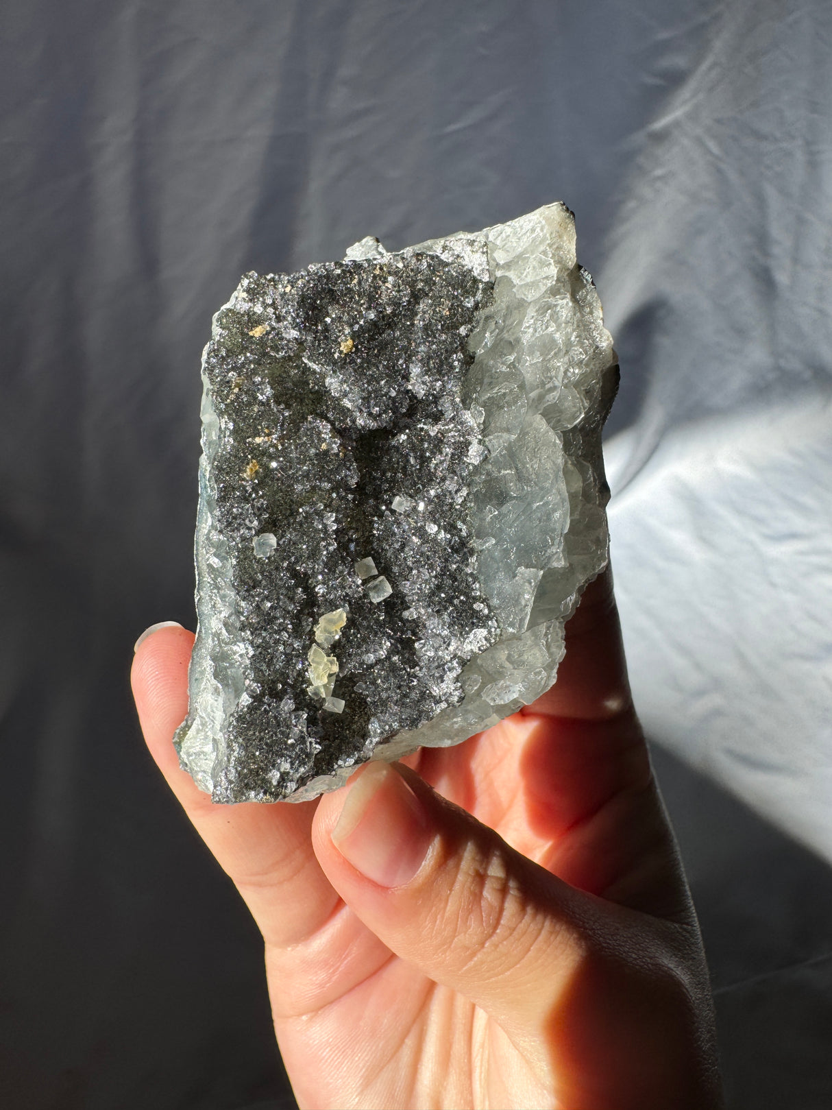 Raw Black Rainbow Amethyst Cluster