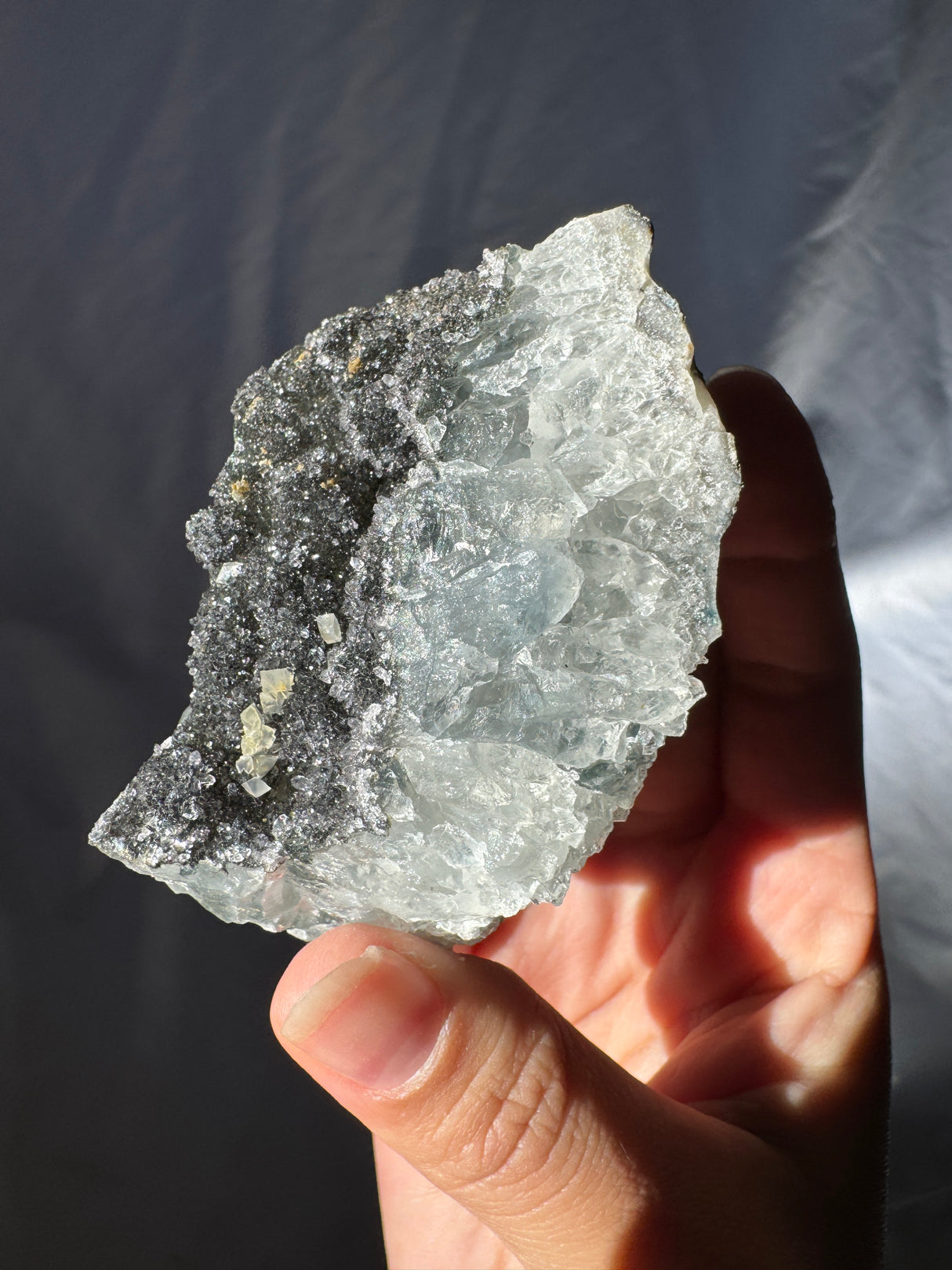 Raw Black Rainbow Amethyst Cluster