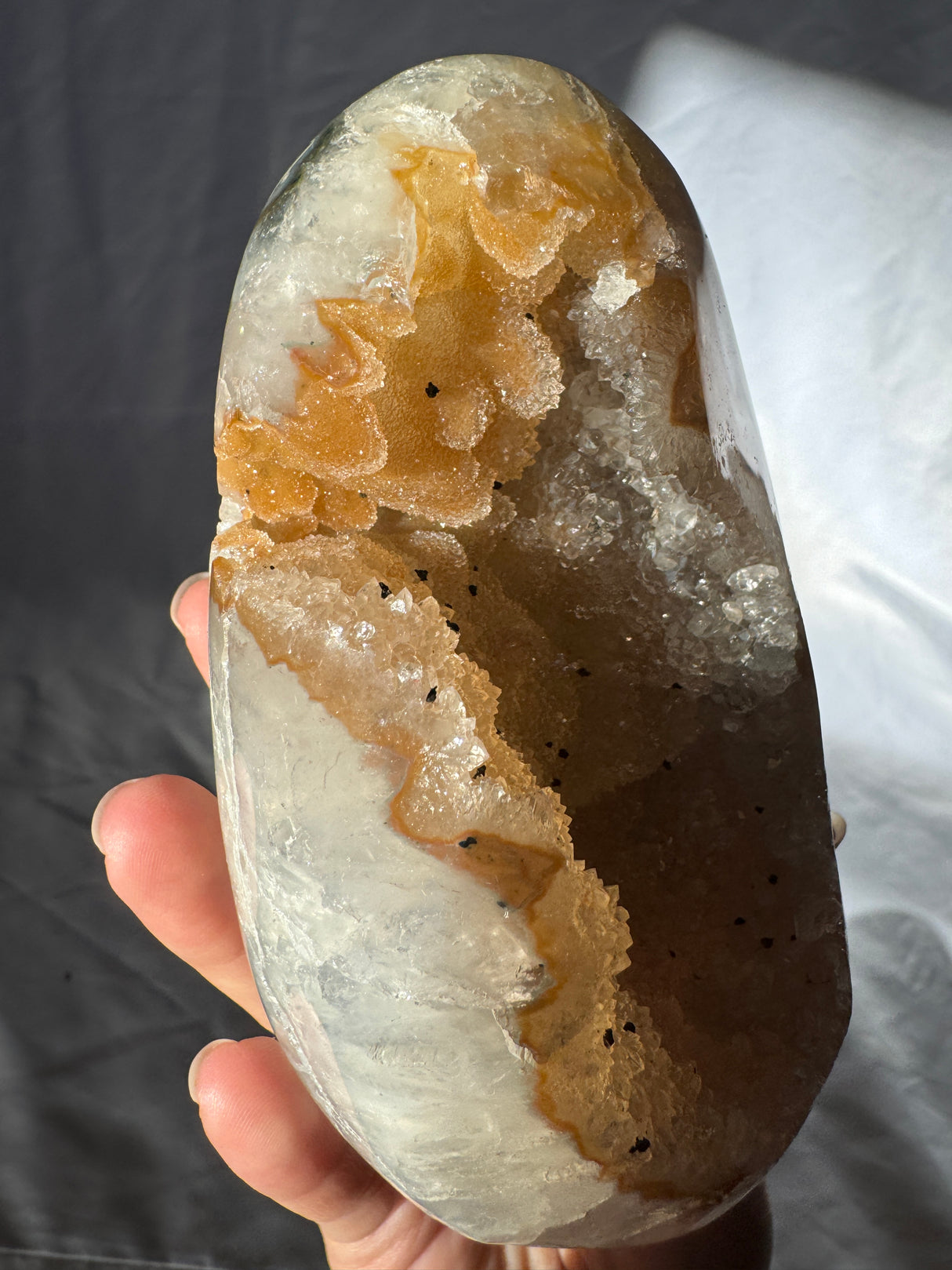 Druzy Orange Rainbow Amethyst Free Form