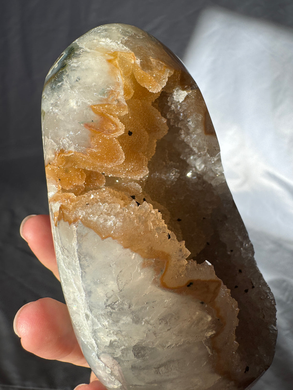 Druzy Orange Rainbow Amethyst Free Form