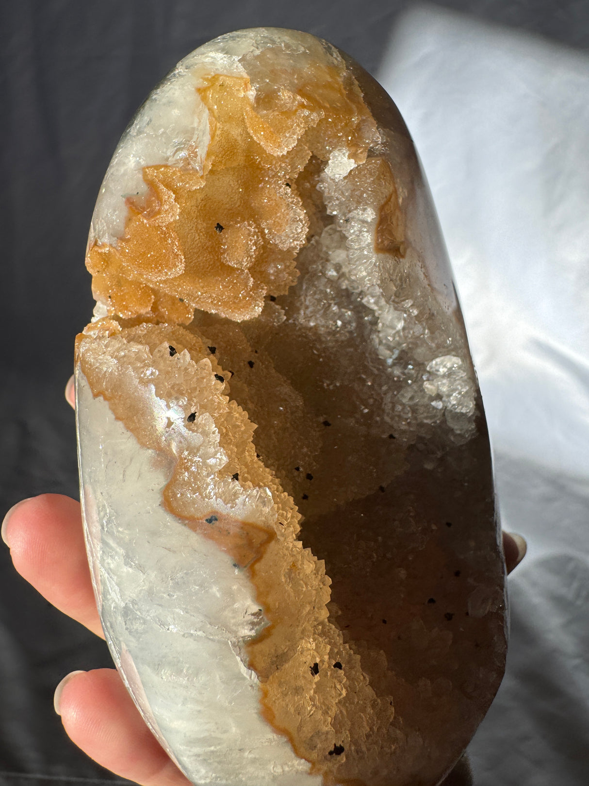 Druzy Orange Rainbow Amethyst Free Form