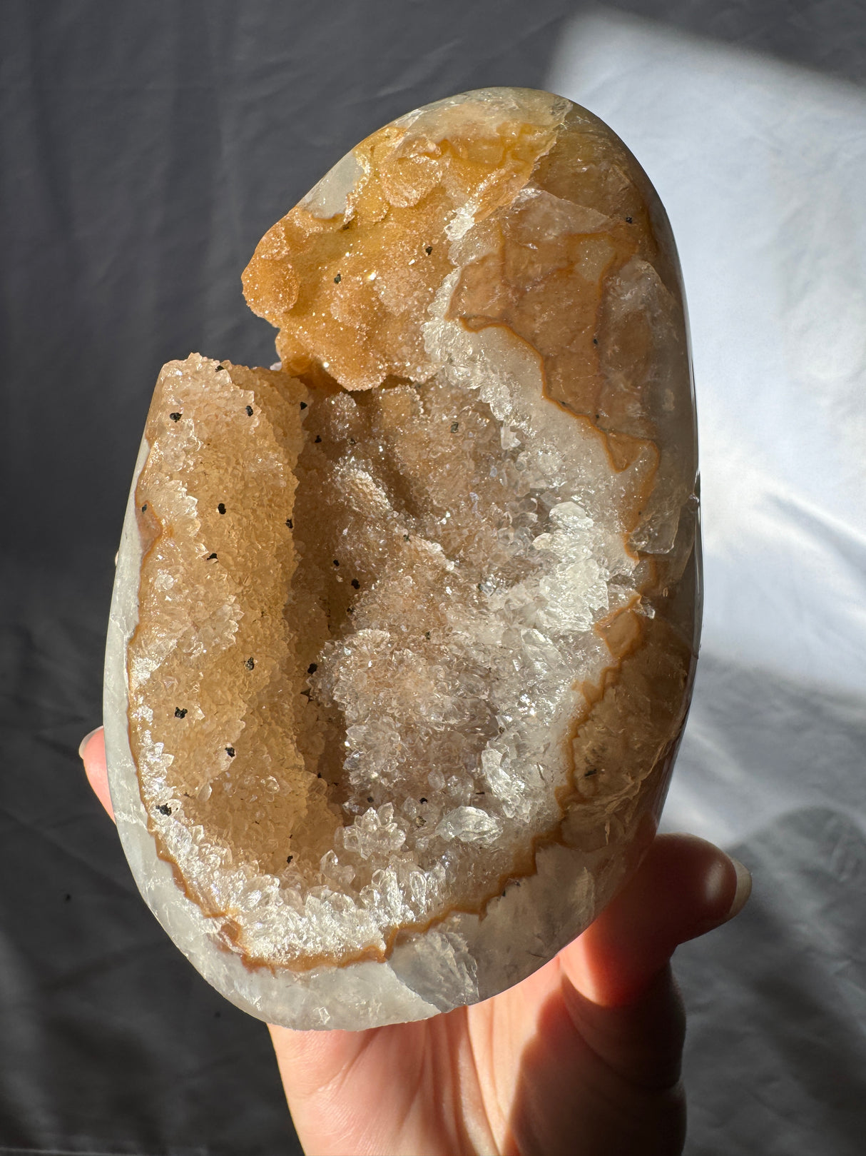 Druzy Orange Rainbow Amethyst Free Form