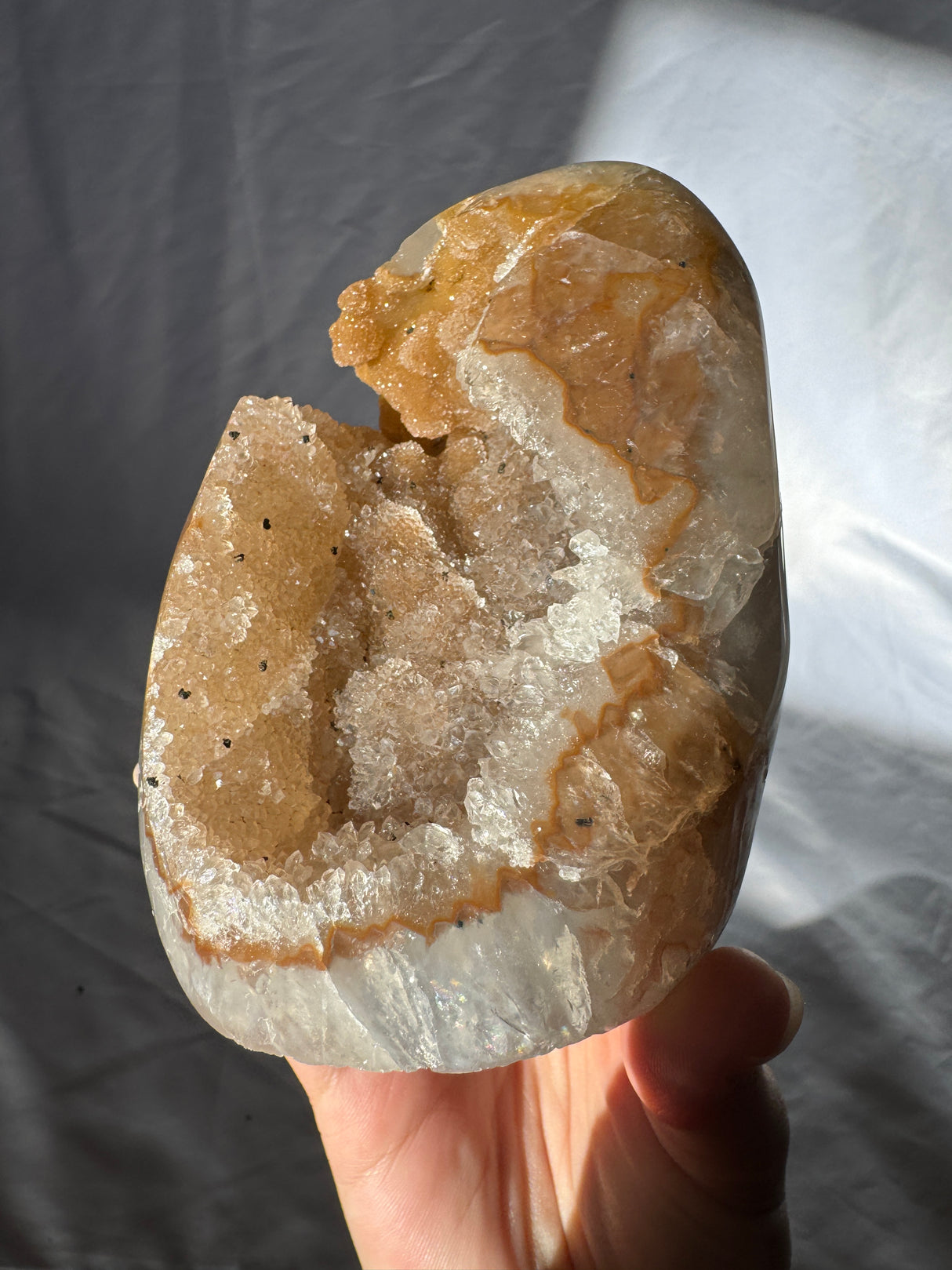 Druzy Orange Rainbow Amethyst Free Form