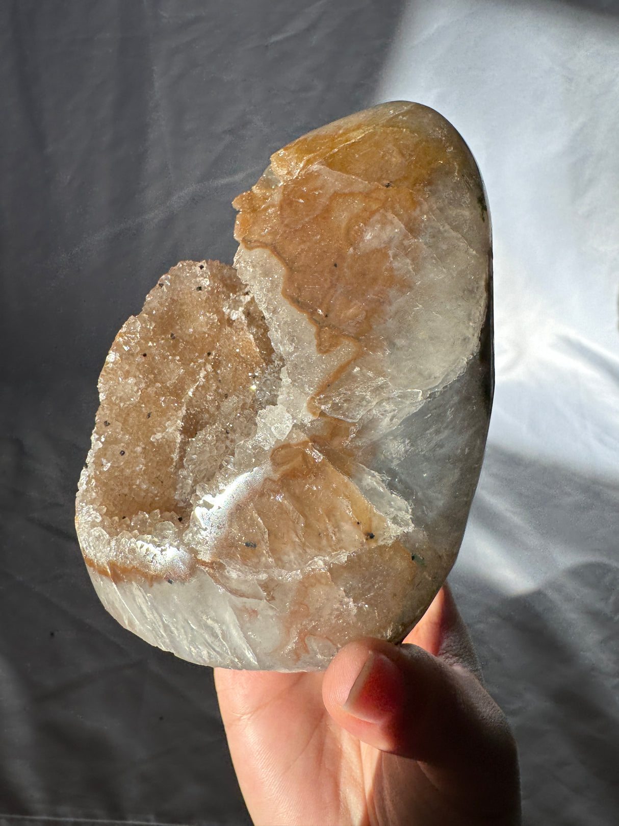 Druzy Orange Rainbow Amethyst Free Form