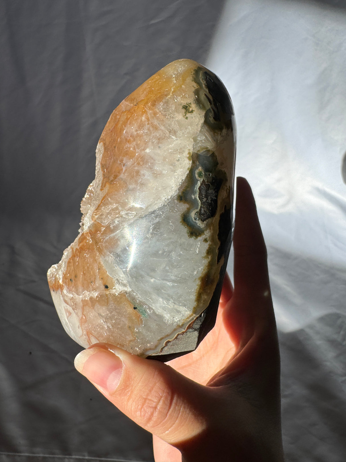 Druzy Orange Rainbow Amethyst Free Form