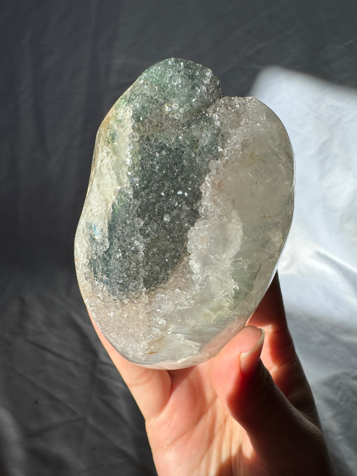 Druzy Green Rainbow Amethyst Free Form (Self Stands)