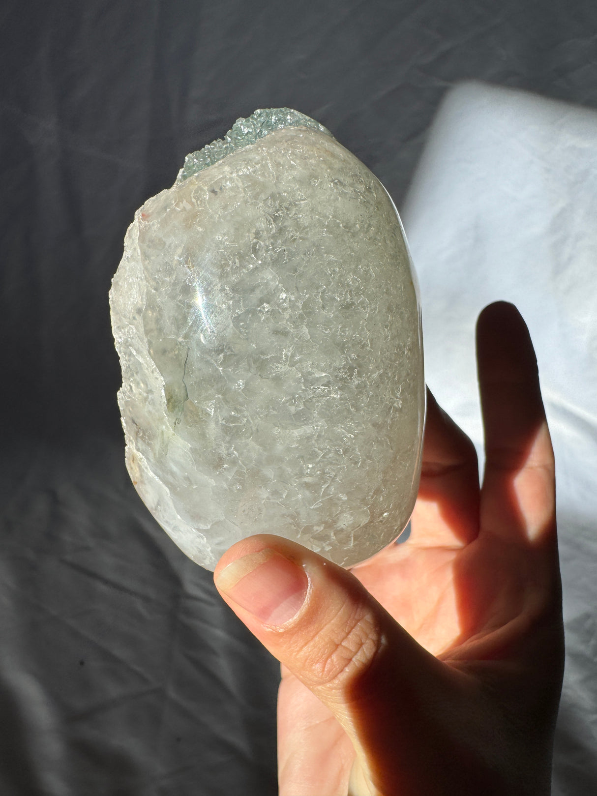 Druzy Green Rainbow Amethyst Free Form (Self Stands)