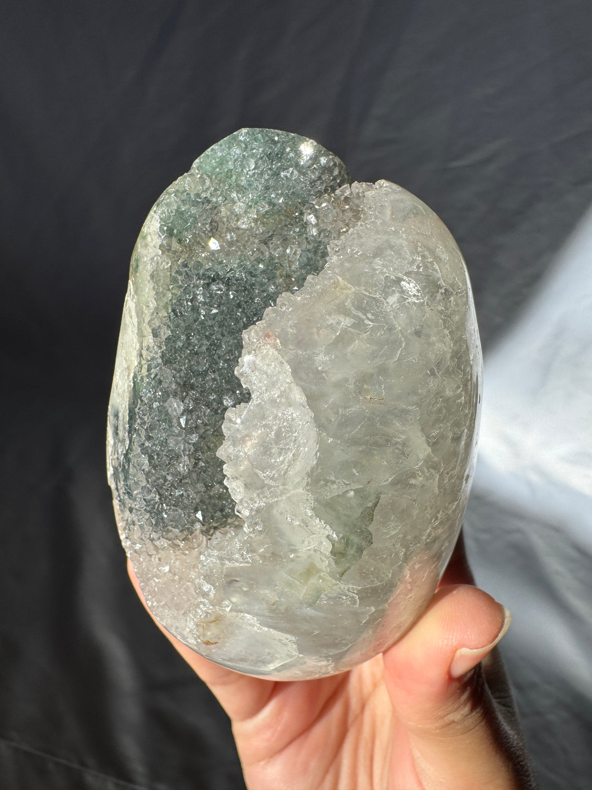 Druzy Green Rainbow Amethyst Free Form (Self Stands)