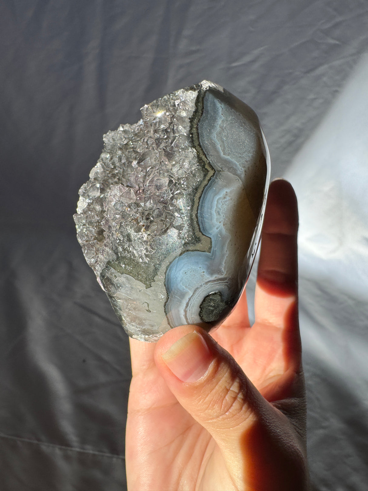 Black Amethyst Agate Free Form